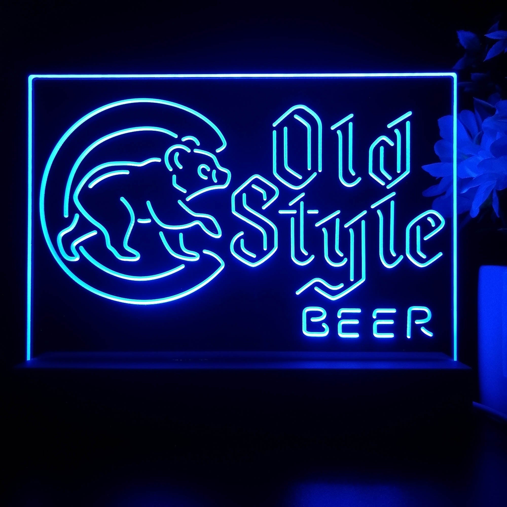Chicago Cubs Old Style Bar Neon Sign Pub Bar Lamp