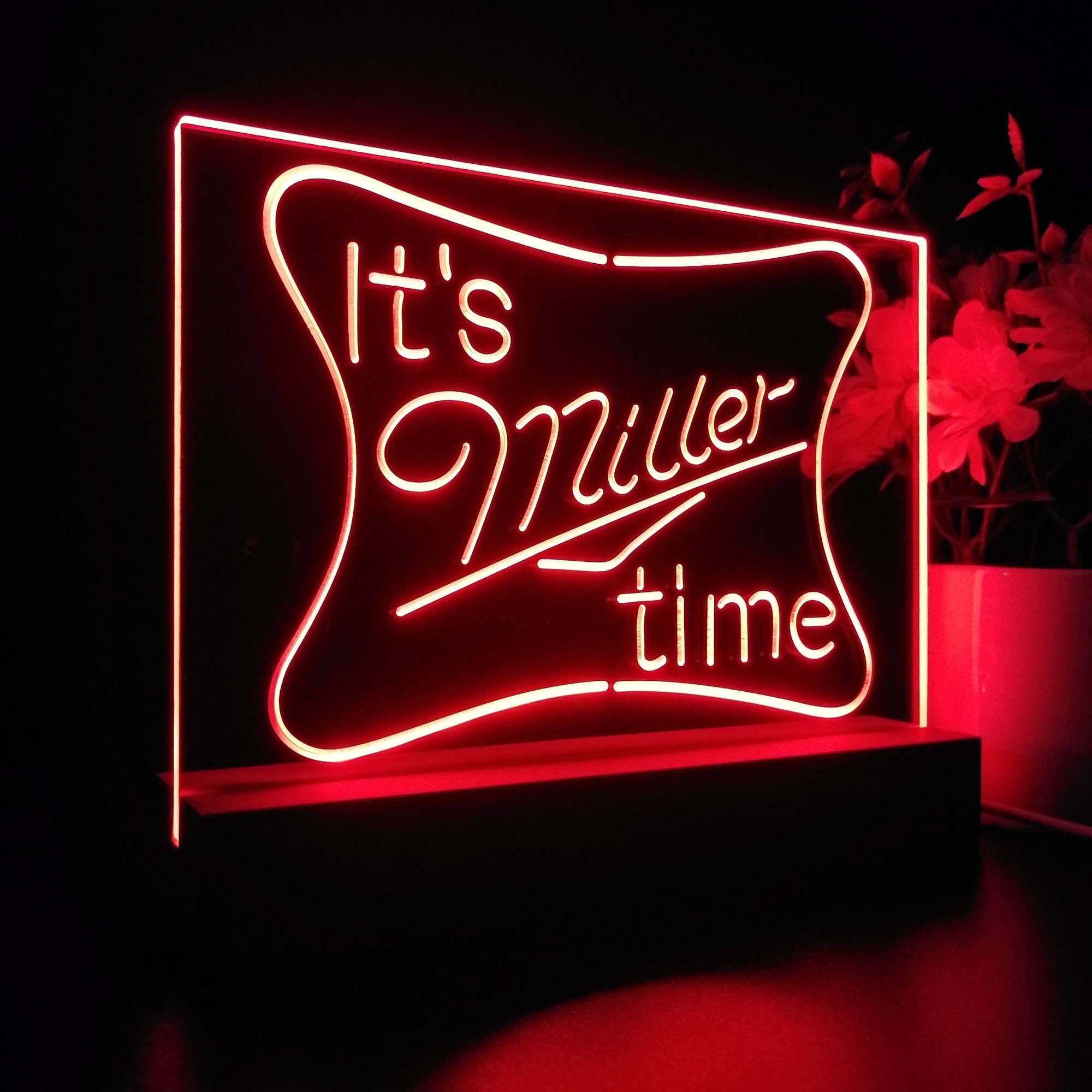 It's Miller Time Beer Bar Neon Sign Pub Bar Lamp