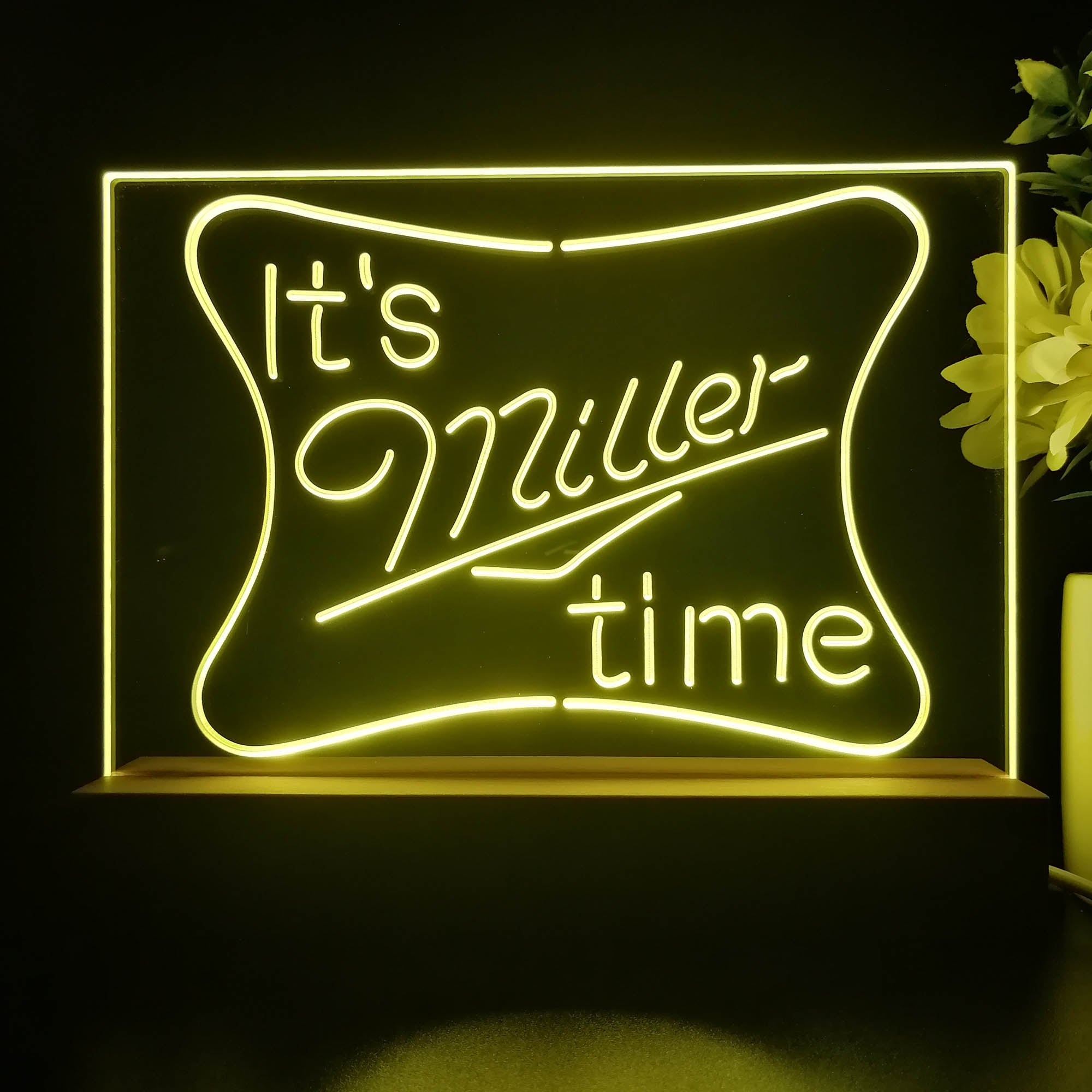 It's Miller Time Beer Bar Neon Sign Pub Bar Lamp