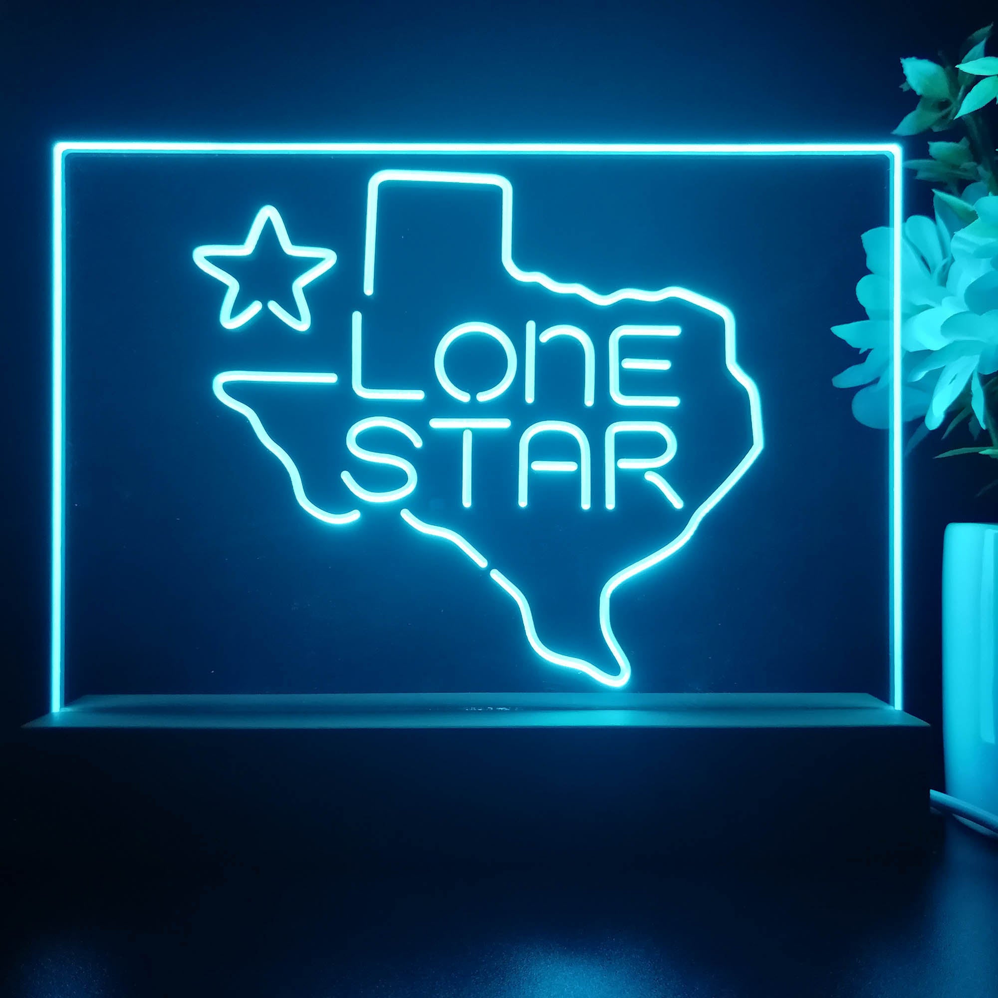 Texas Lone Star Beer Bar Neon Sign Pub Bar Lamp