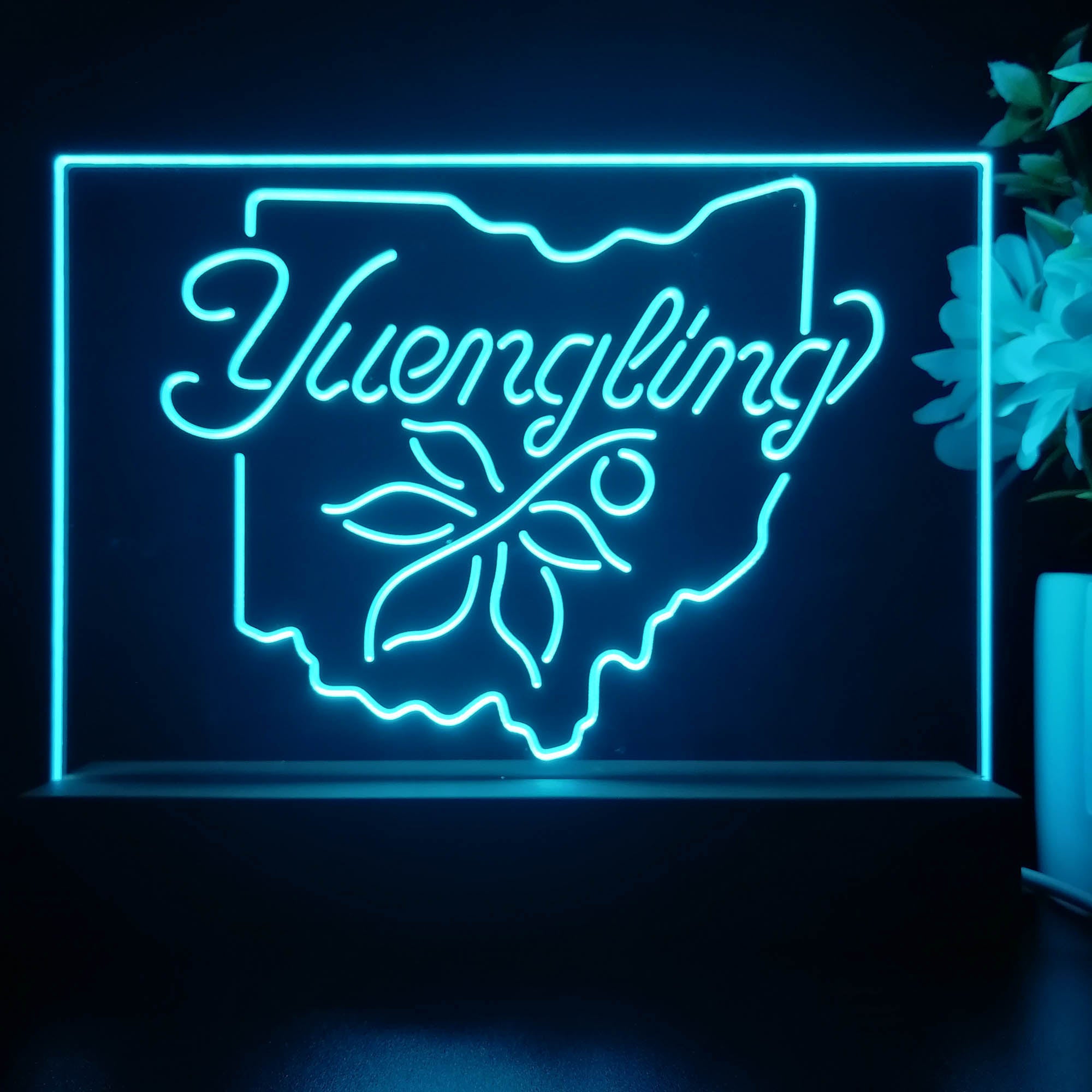 Yuengling Ohio State Buckeye Larger Beer Neon Sign Pub Bar Lamp