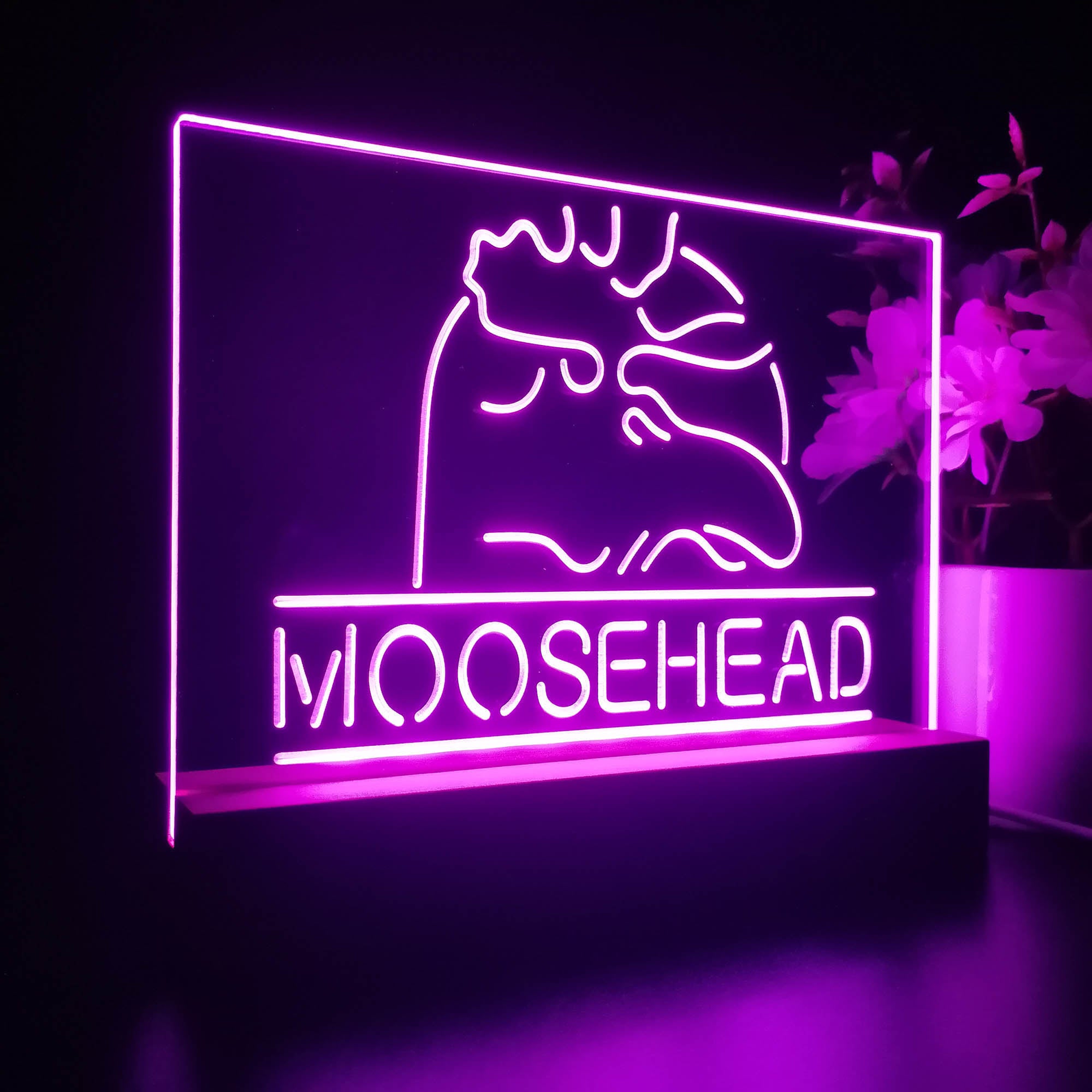 Moosehead Lager Beer Man Cave Neon Sign Pub Bar Lamp