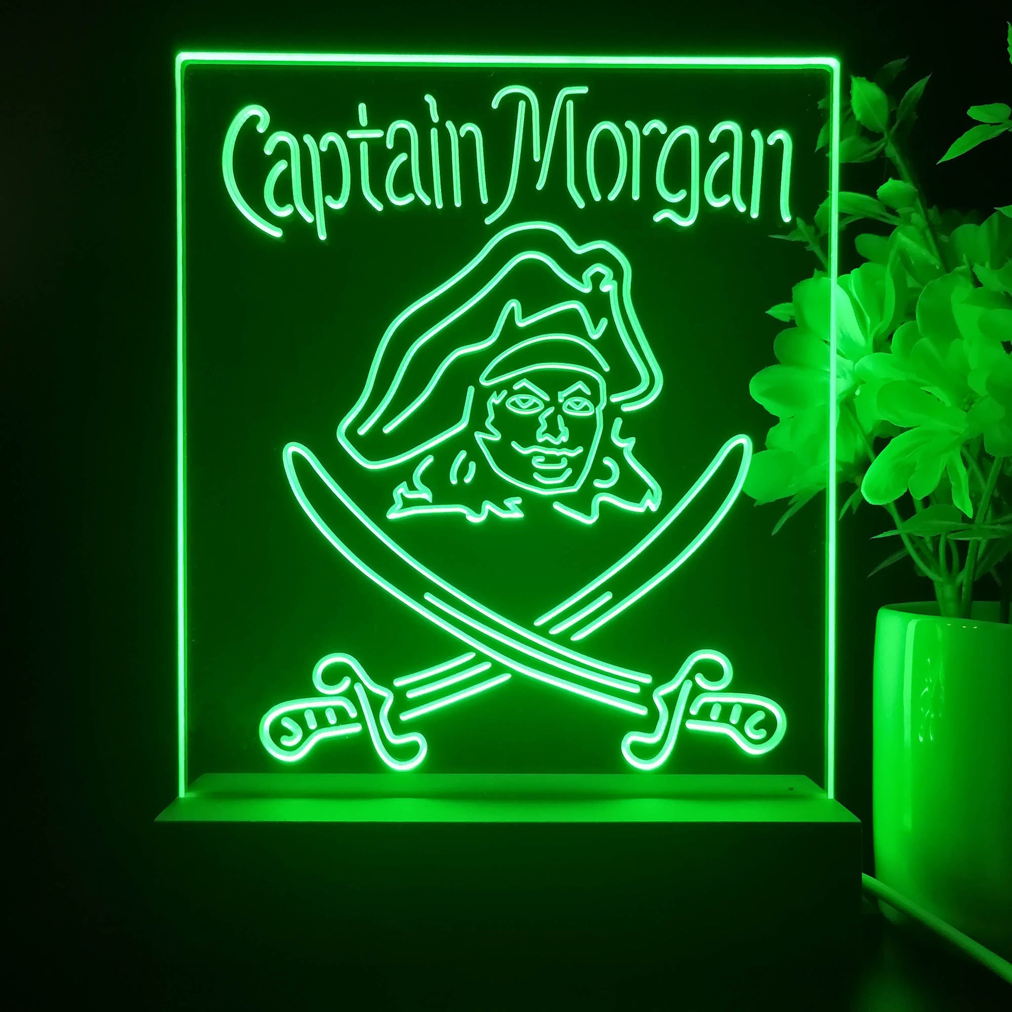 Captain Morgan Rum Bar Night Light Neon Pub Bar Lamp