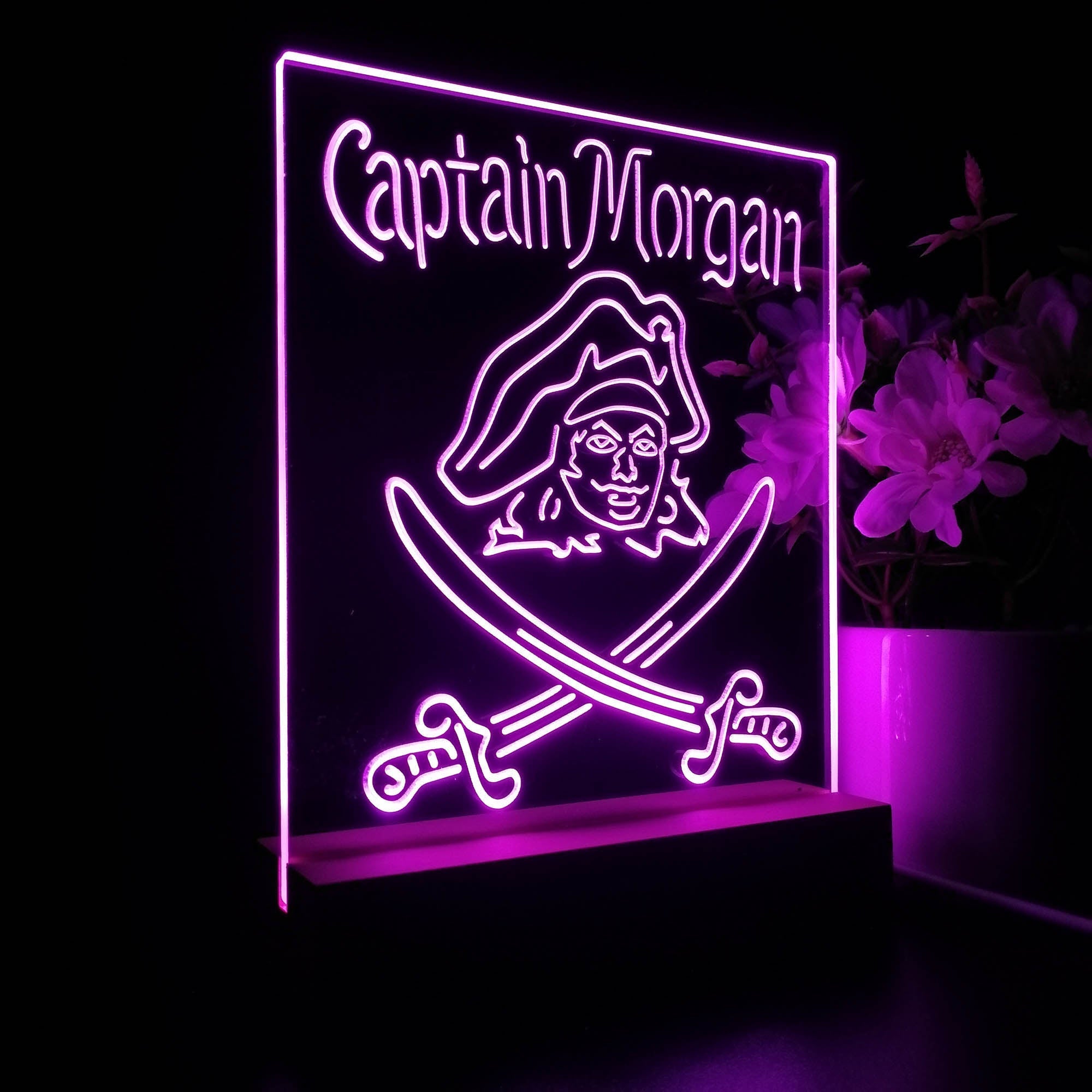 Captain Morgan Rum Bar Night Light Neon Pub Bar Lamp