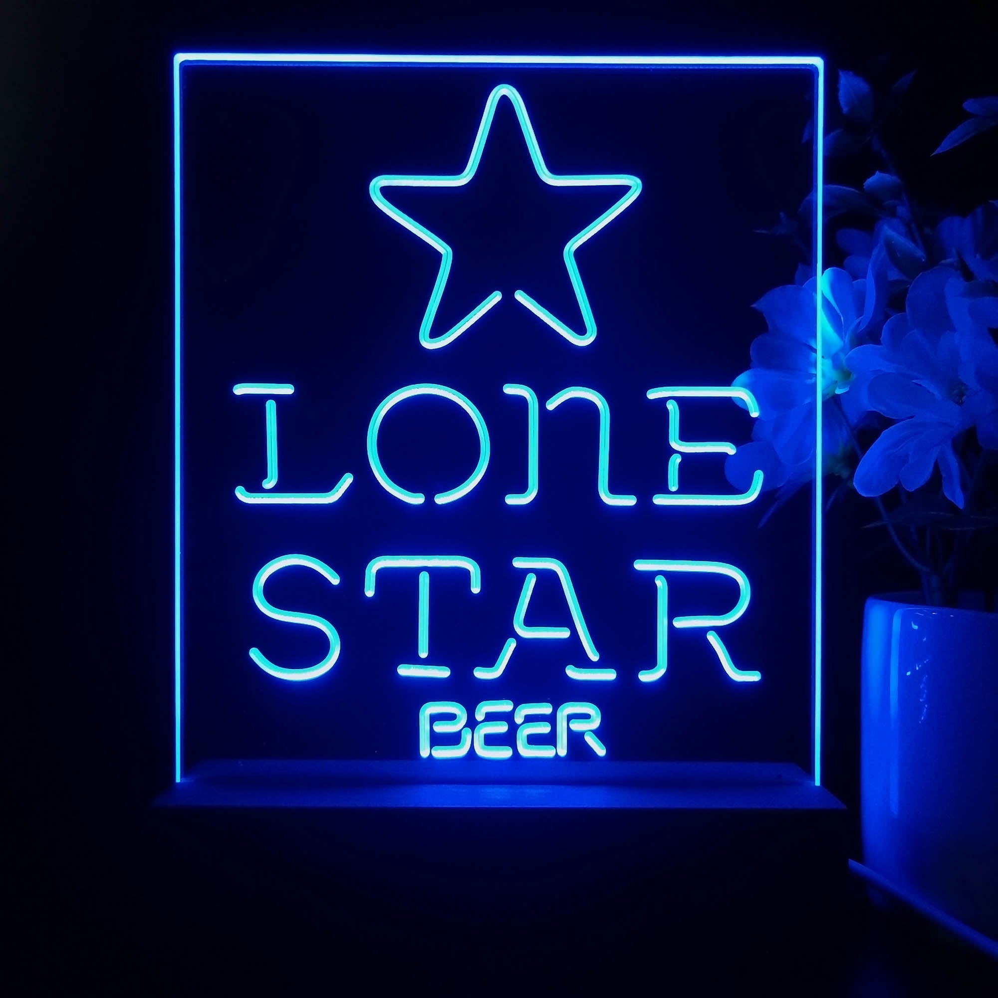 Lone Star Beer Bar Night Light Neon Pub Bar Lamp