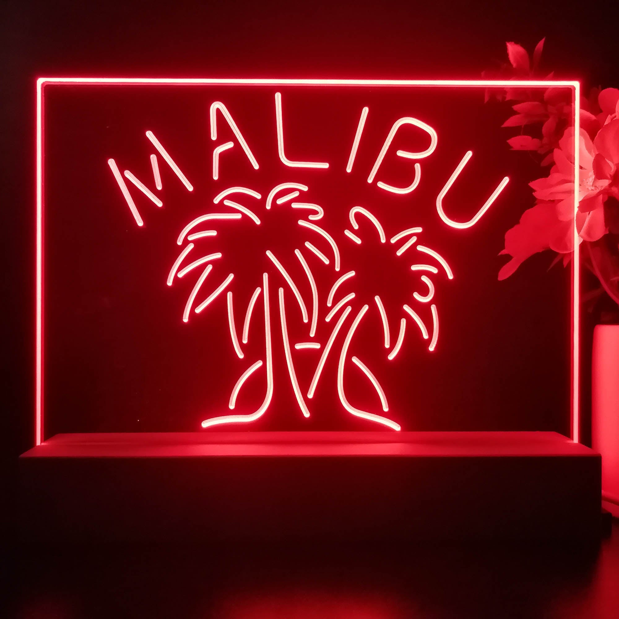 Malibu Rum Wine Bar Neon Sign Pub Bar Lamp