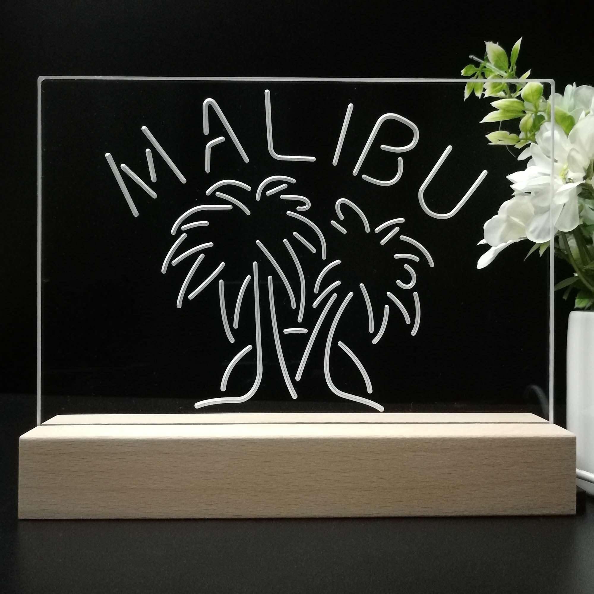 Malibu Rum Wine Bar Neon Sign Pub Bar Lamp