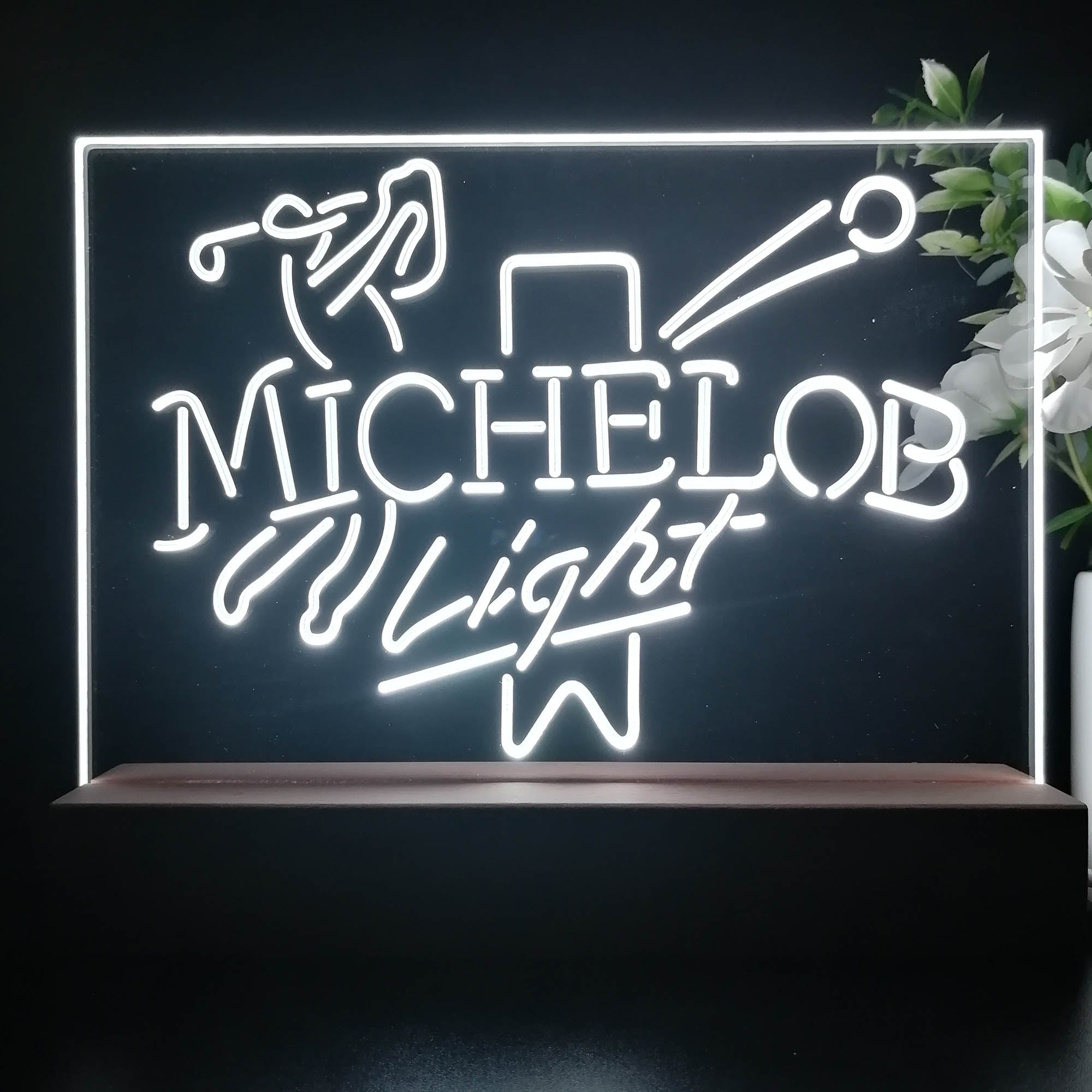 Michelob Light Beer Golf Bar Neon Sign Pub Bar Lamp