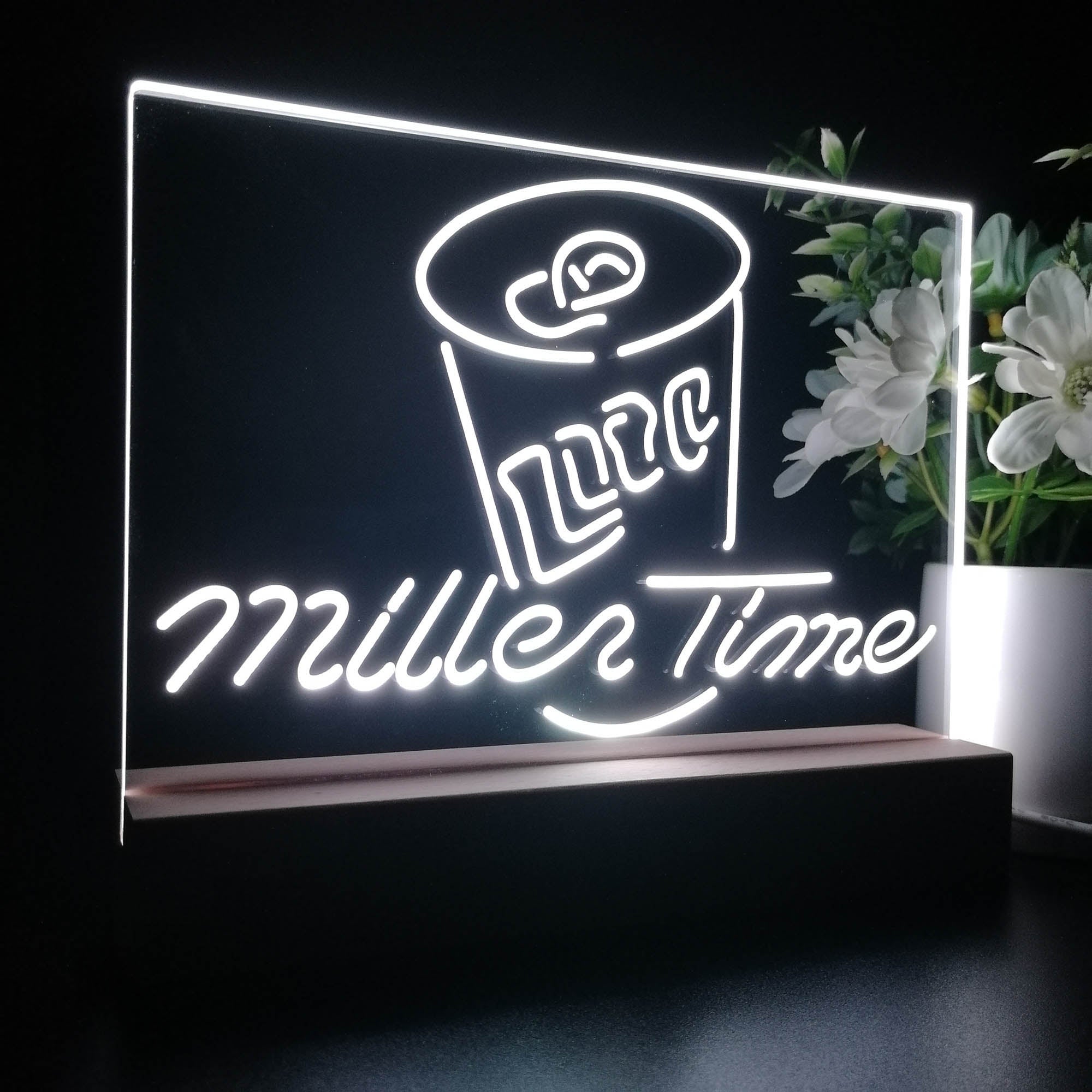Miller Lite Time Can Neon Sign Pub Bar Lamp
