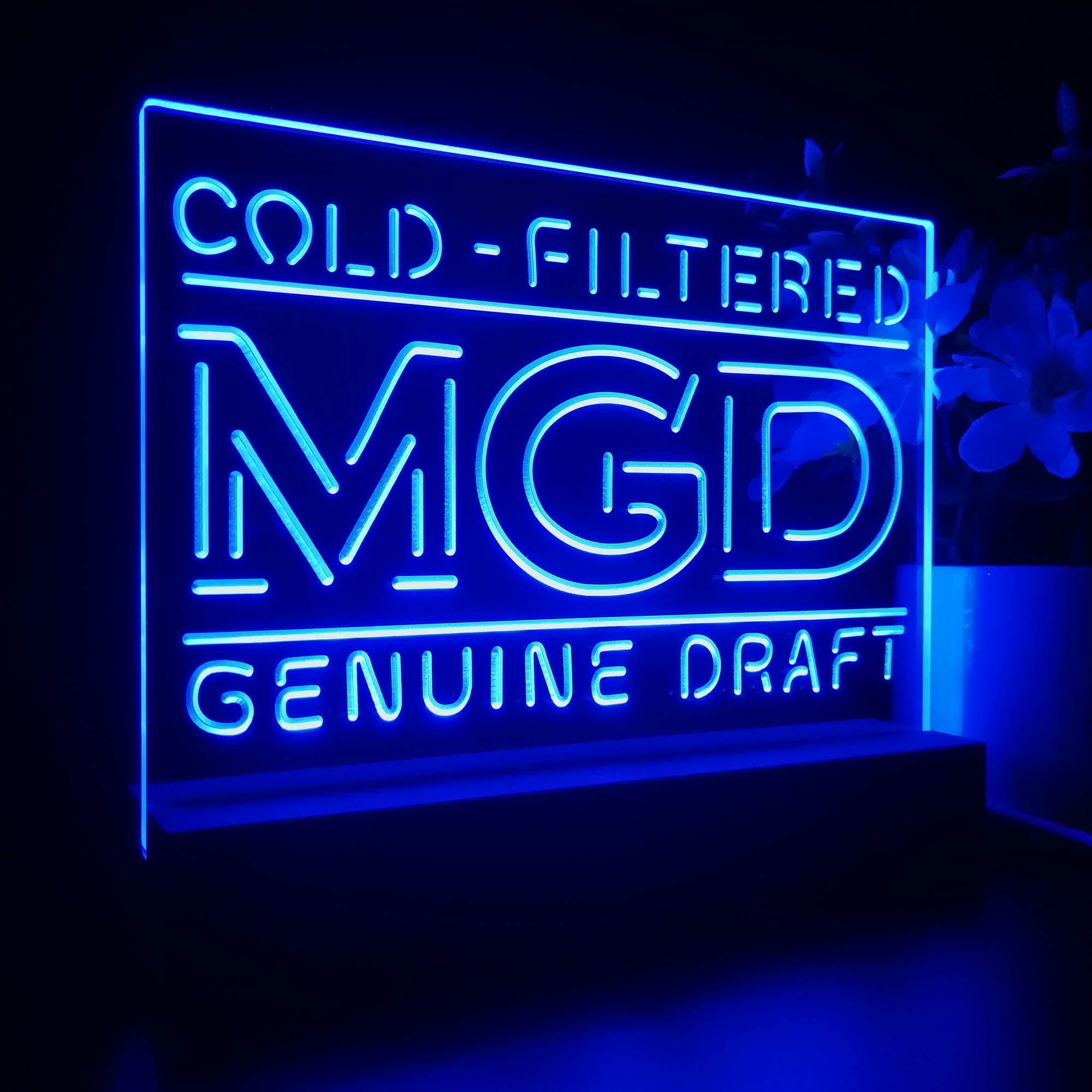 Miller MGD Genuine Draft Neon Sign Pub Bar Lamp