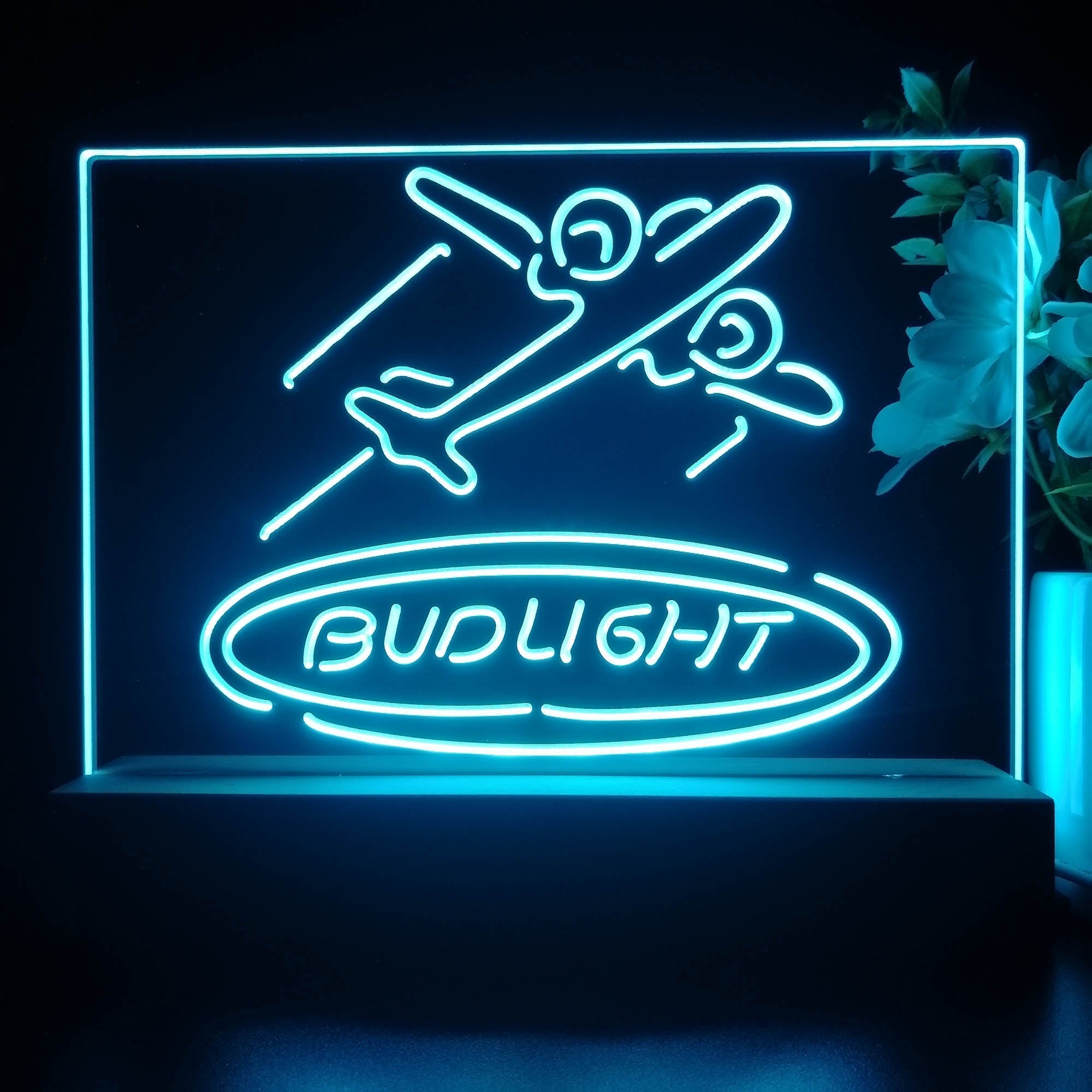 Bud Light airplane Neon Sign Pub Bar Lamp