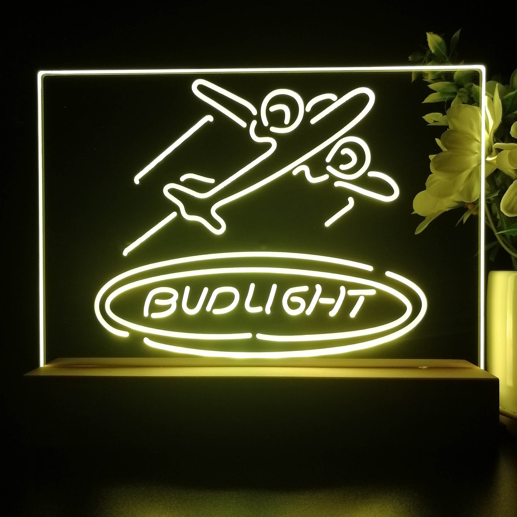 Bud Light airplane Neon Sign Pub Bar Lamp