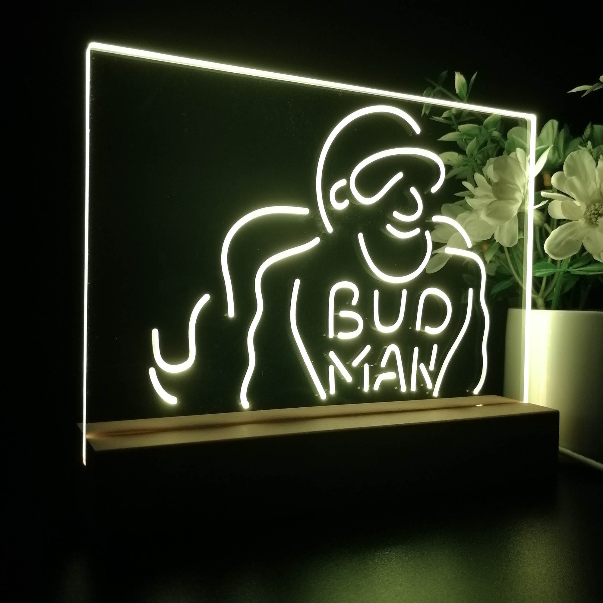 Bud Man Beer Man Cave Neon Sign Pub Bar Lamp
