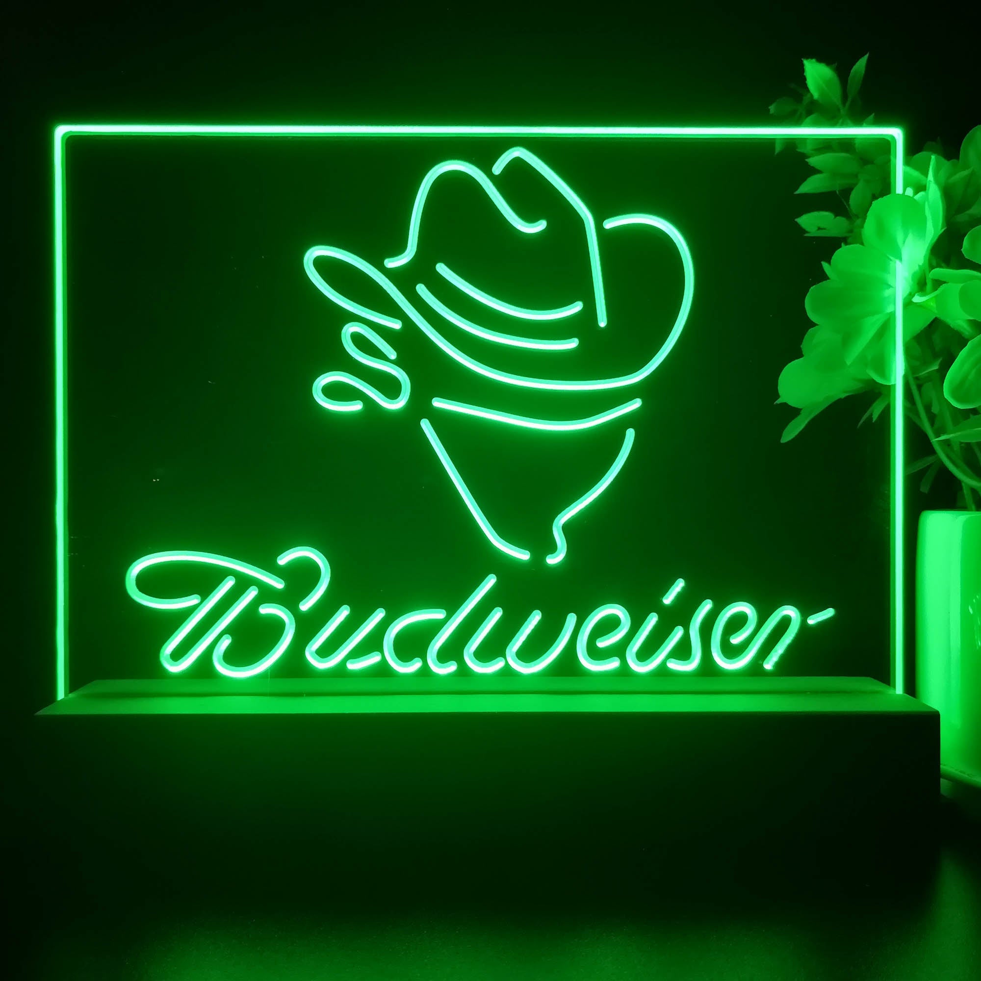 Budweiser Cowboy Neon Sign Pub Bar Lamp