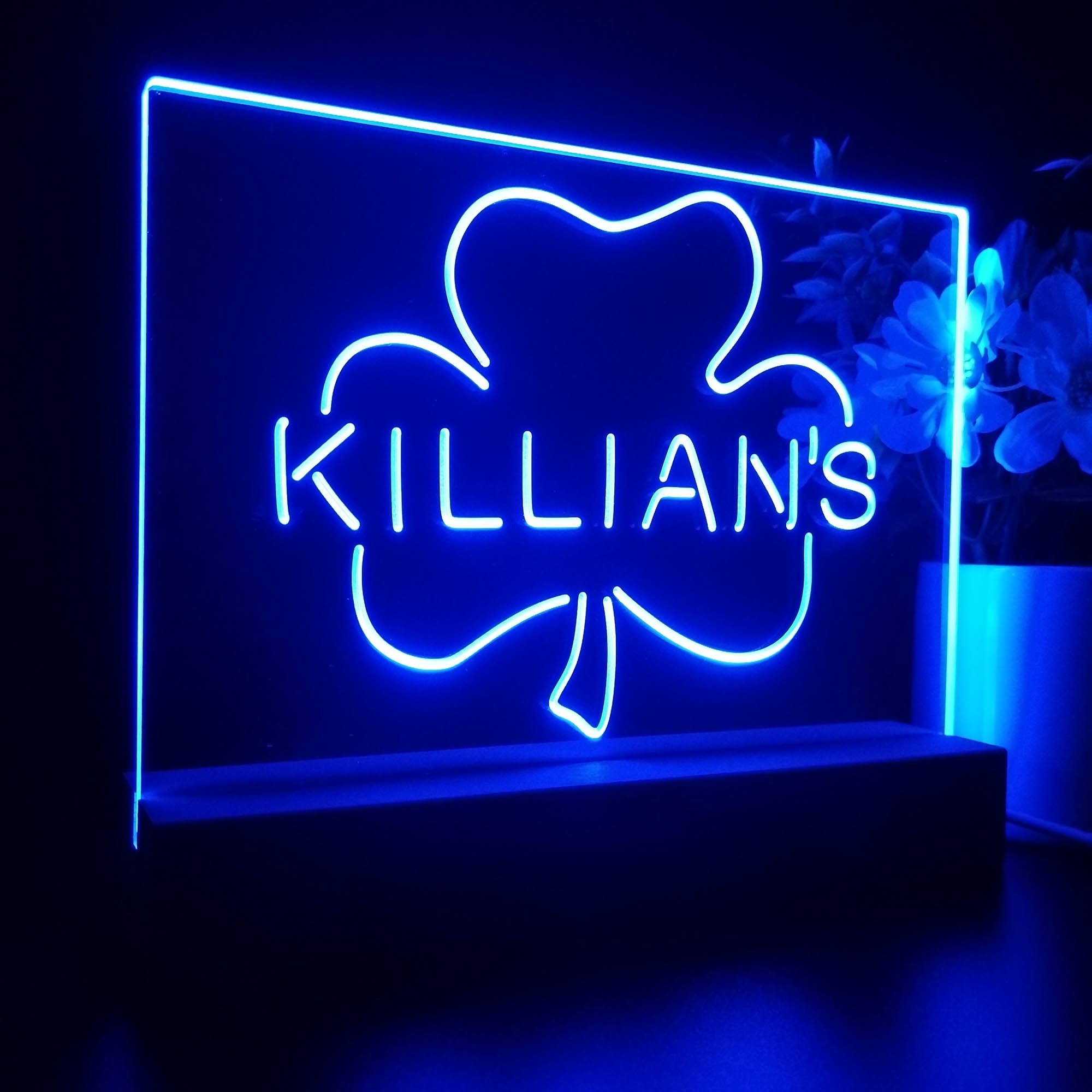 George Killian's Irish Red Shamrock Neon Sign Pub Bar Lamp
