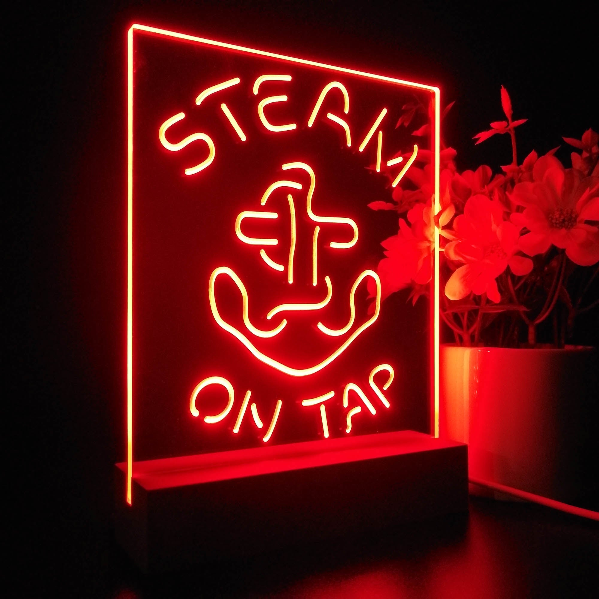 Anchor Steam Beer On Tap Bar Night Light Neon Pub Bar Lamp