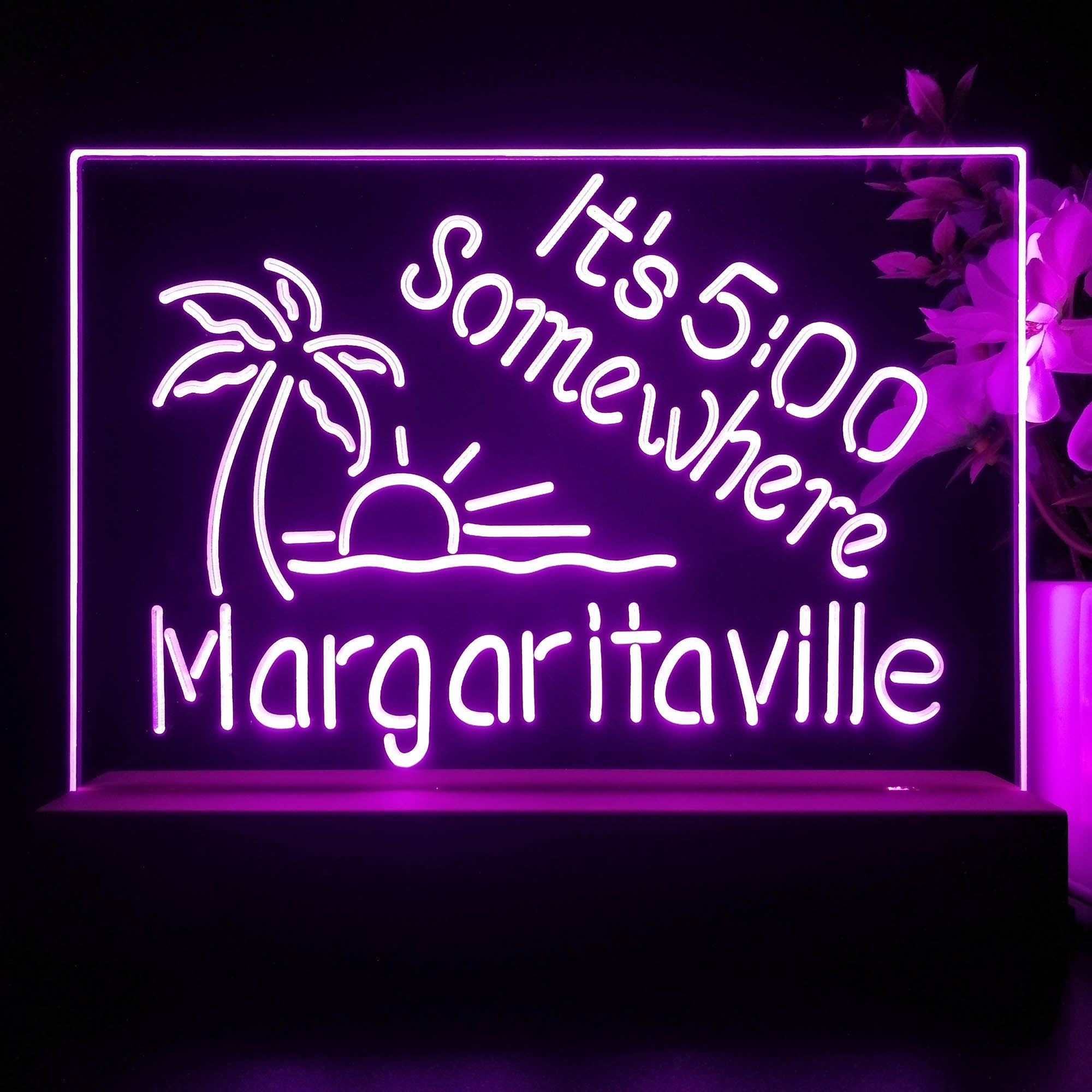 It's 500 Somewhere Margaritaville Neon Sign Pub Bar Lamp