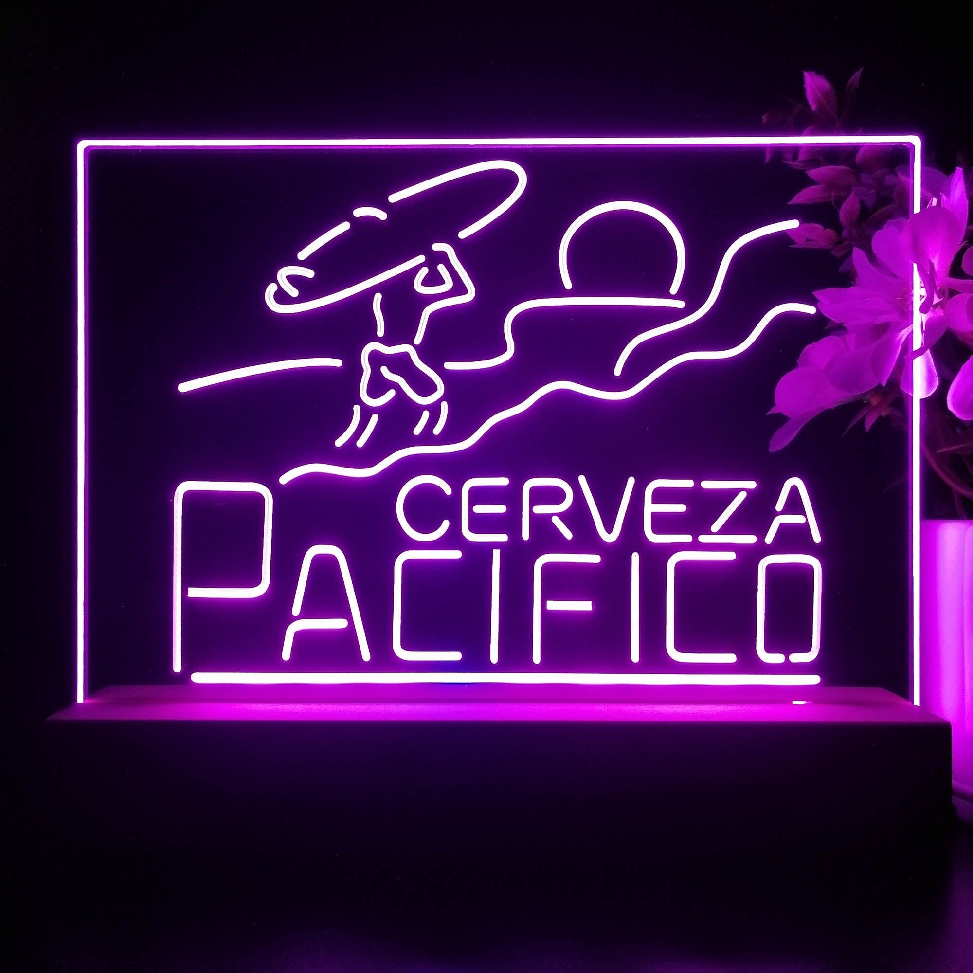 Pacifico Clara Mexican Cerveza Neon Sign Pub Bar Lamp