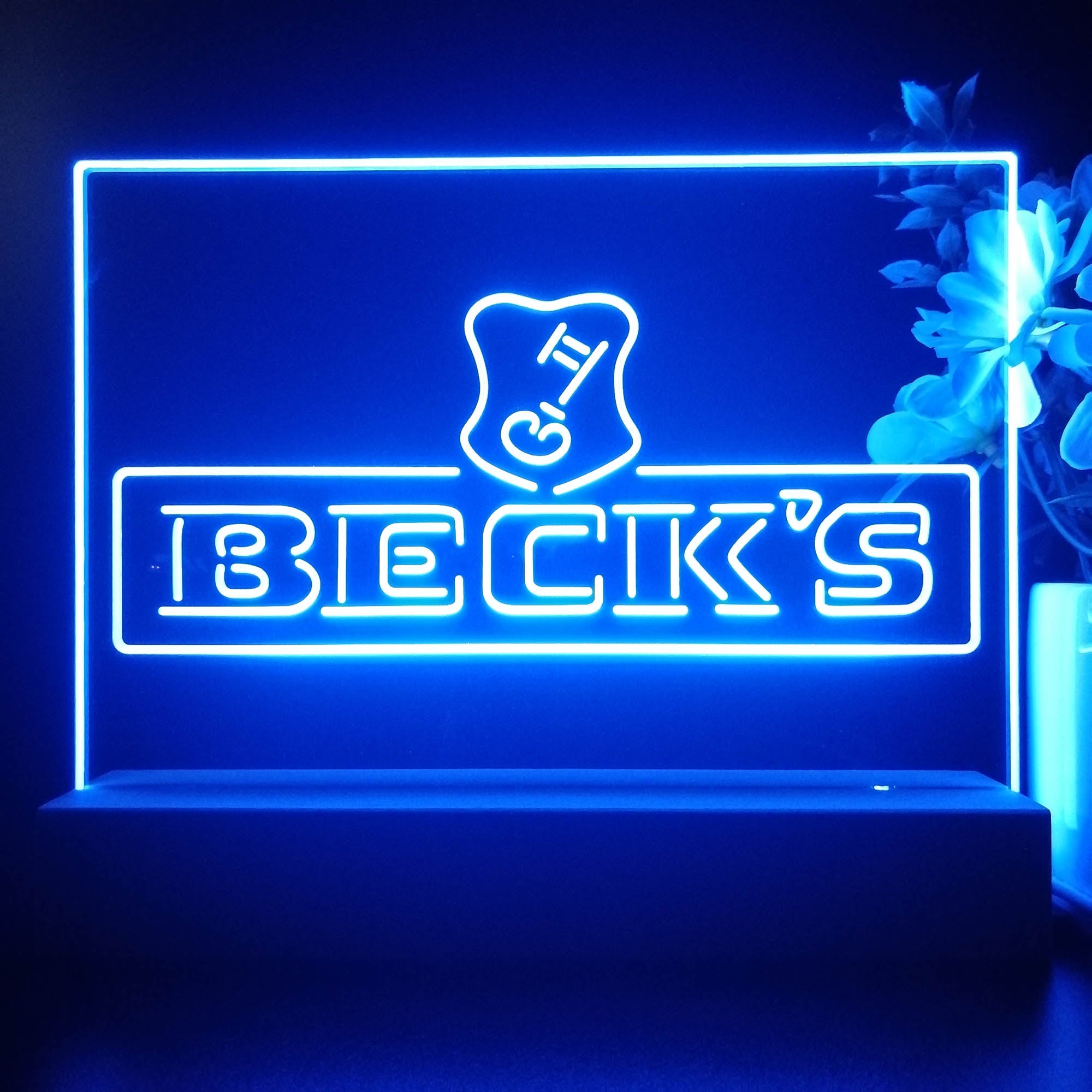 Beck's Beer Neon Sign Pub Bar Lamp