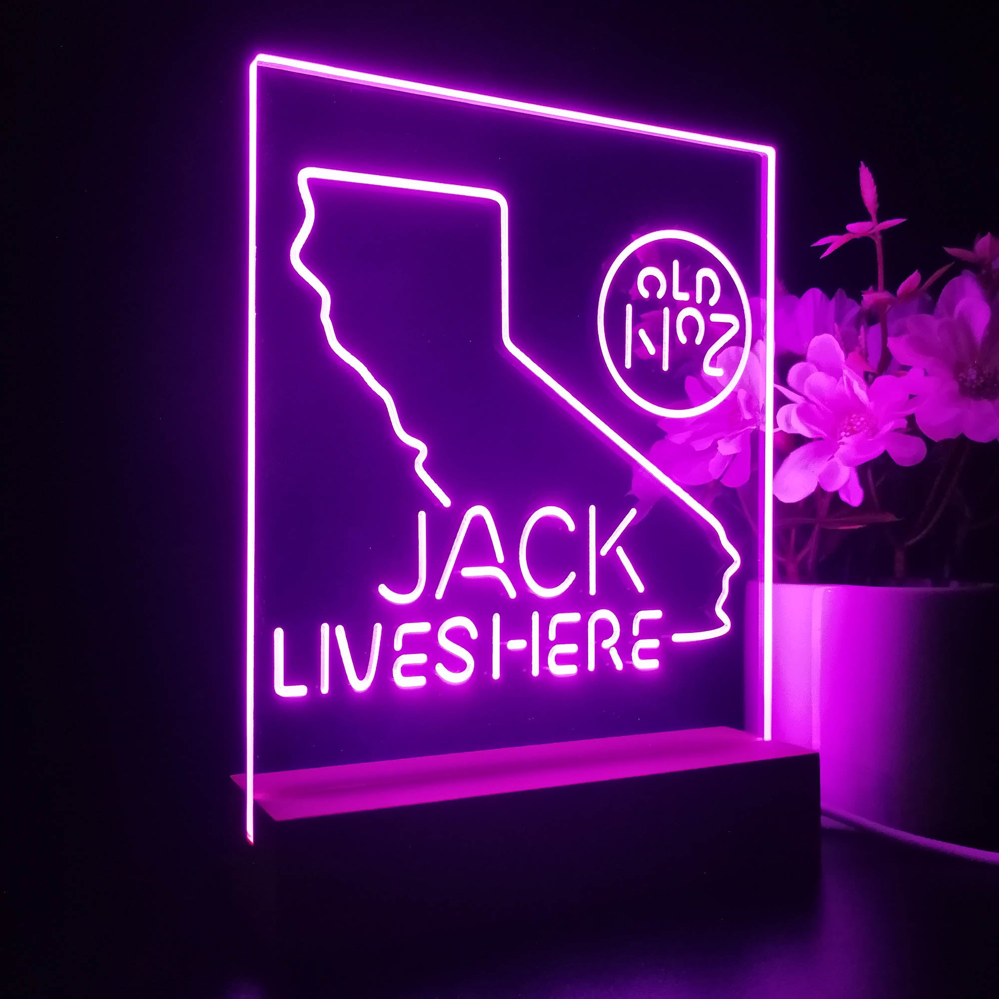 California Jack Danielss Jack Lives Here Decoration Gifts 3D Illusion Night Light Desk Lamp