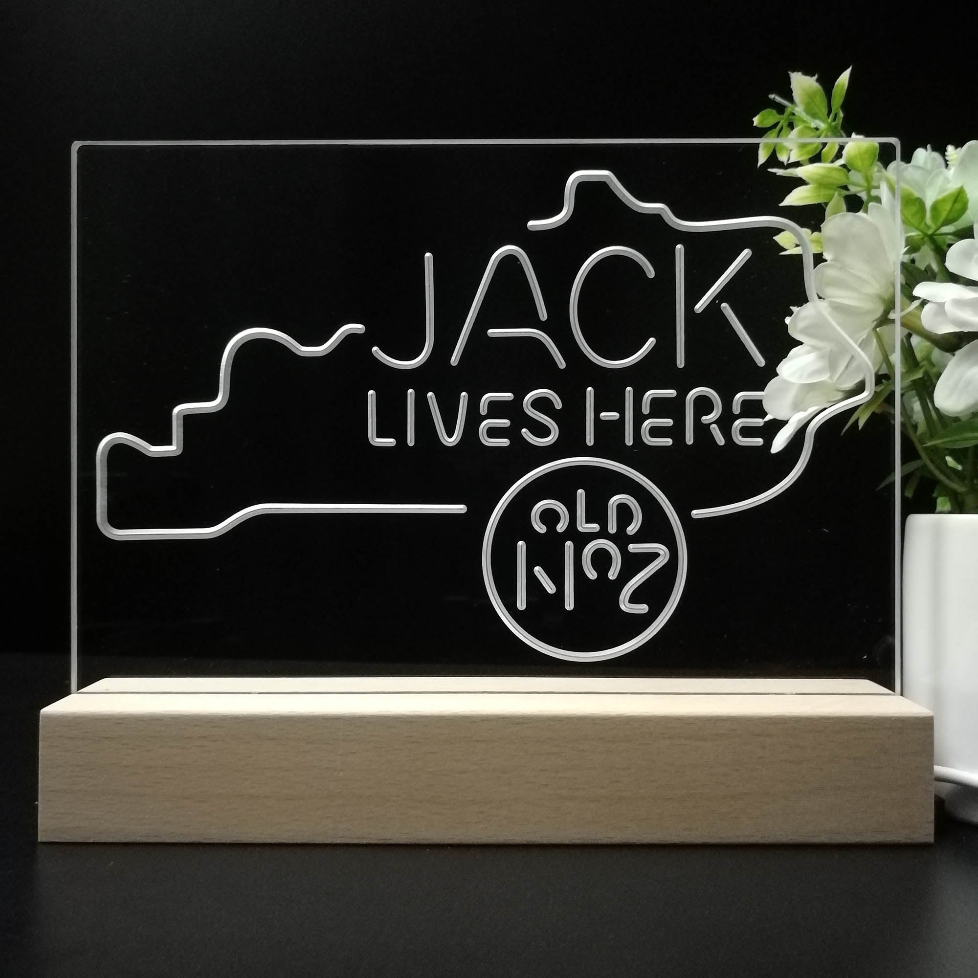 Kentucky Jack Lives Here Neon Sign Pub Bar Lamp