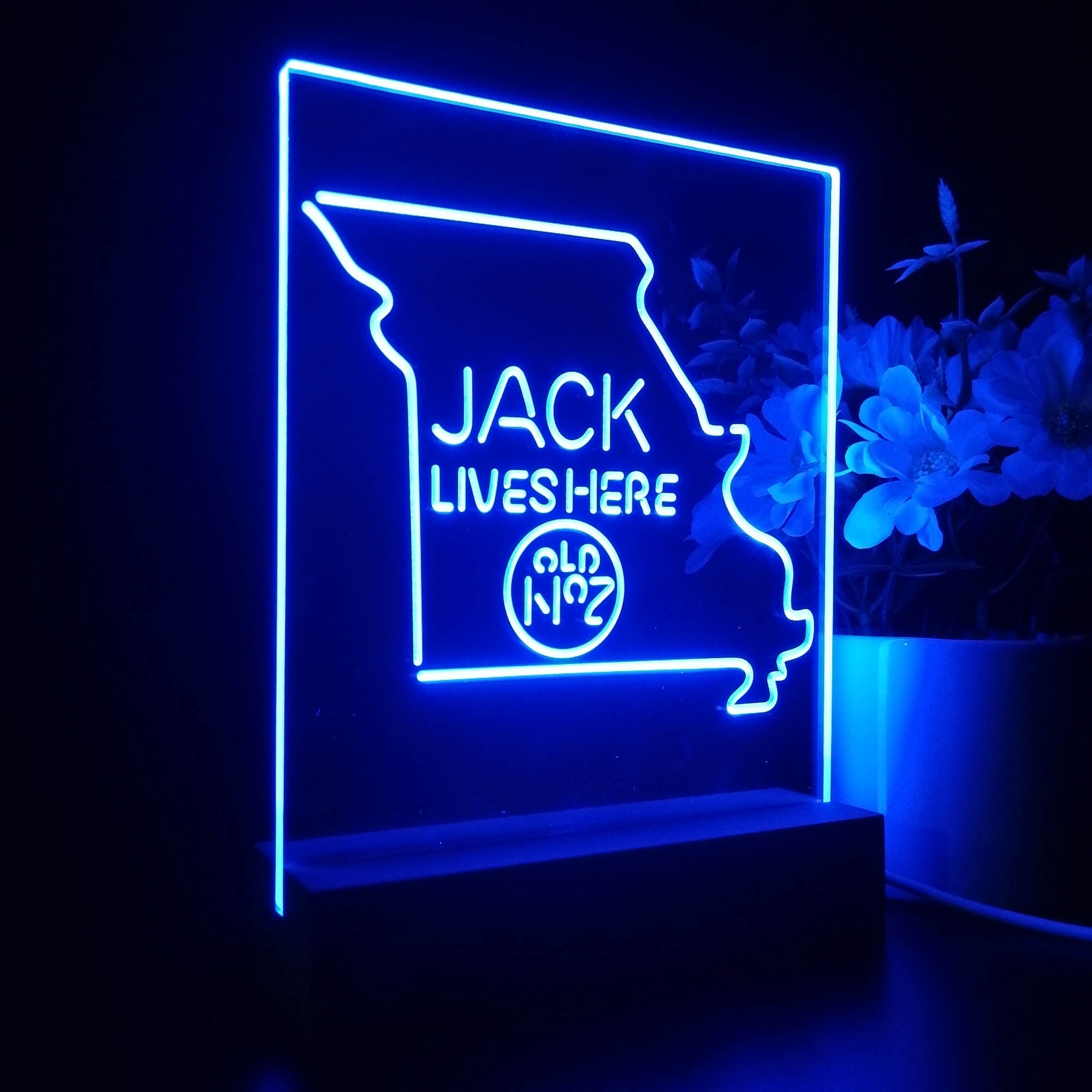 Missouri Jack Lives Here 3D Illusion Night Light Desk Lamp