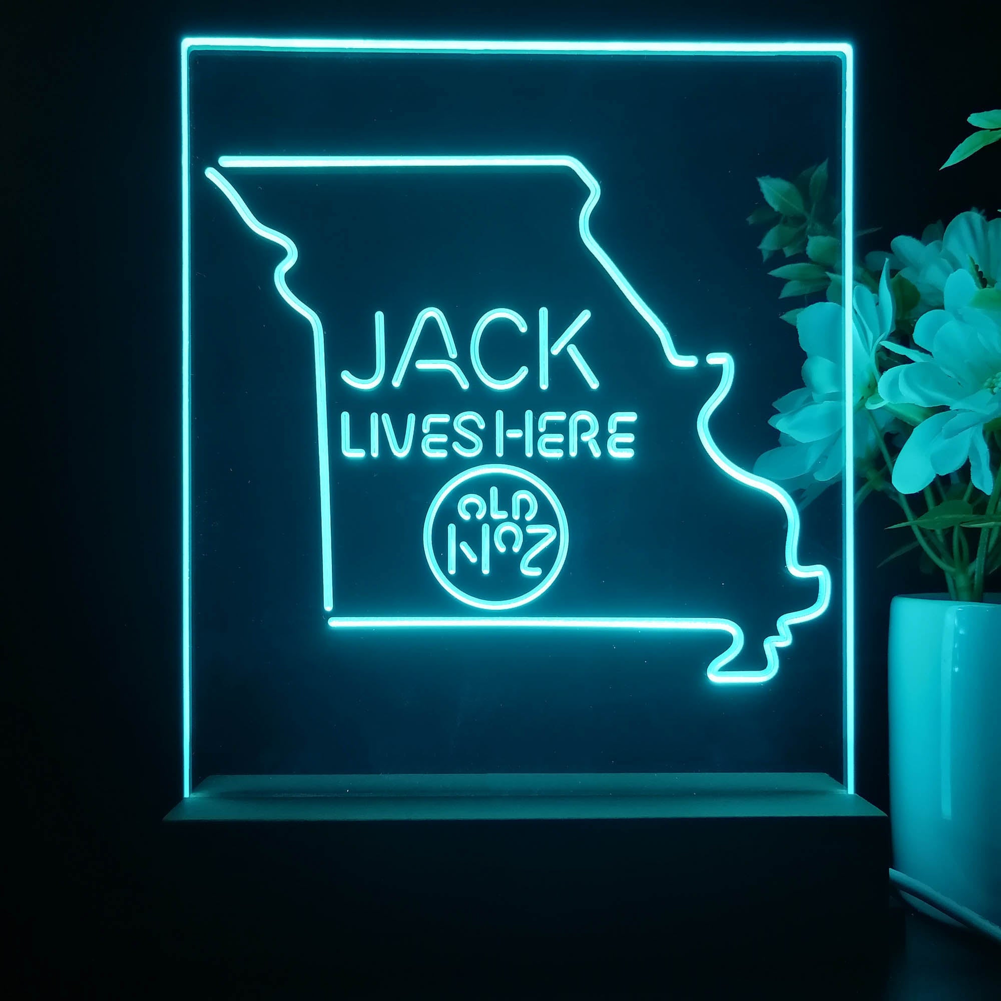 Missouri Jack Lives Here 3D Illusion Night Light Desk Lamp