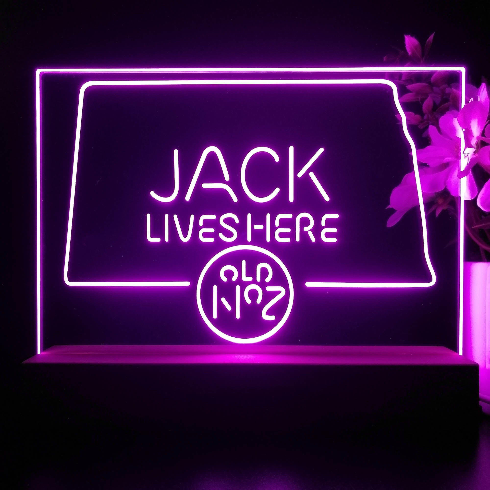 North Dakota Jack Lives Here Neon Sign Pub Bar Lamp
