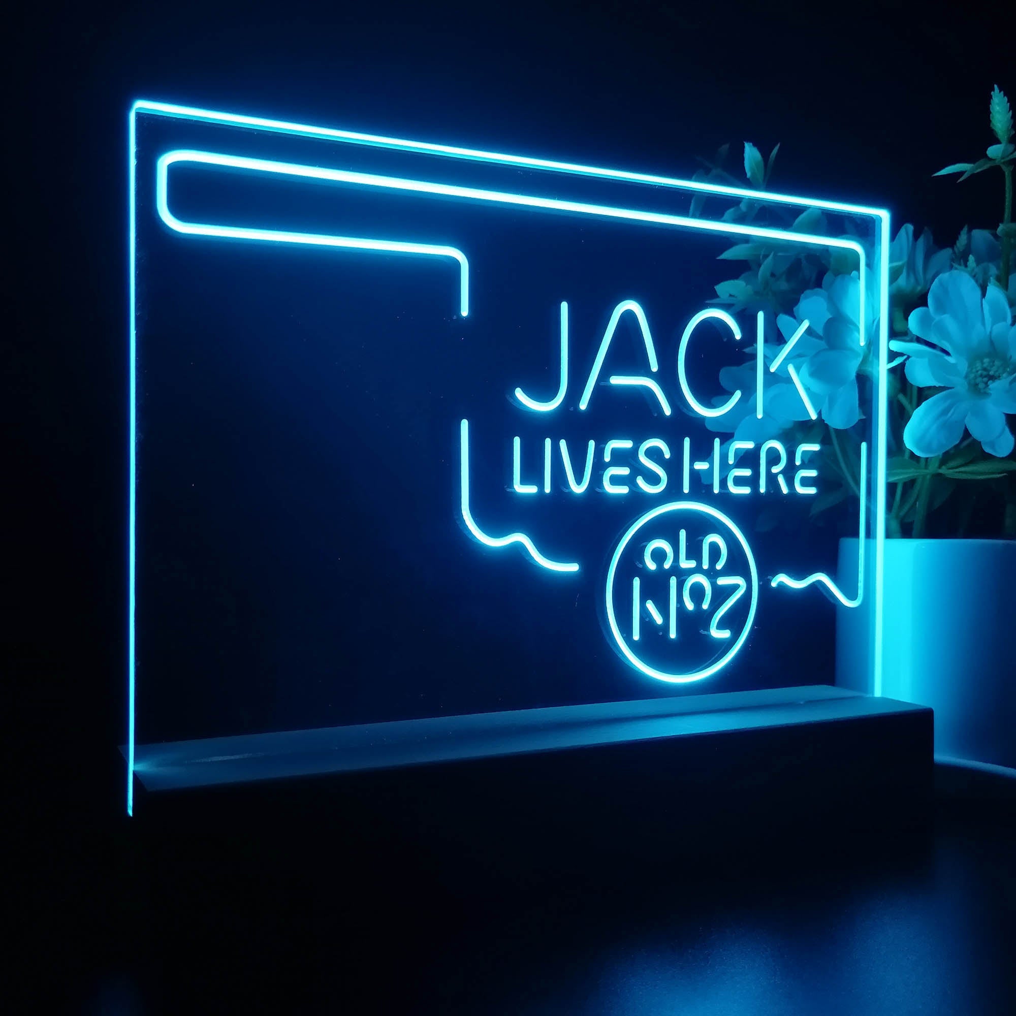 Oklahoma Jack Lives Here Neon Sign Pub Bar Lamp