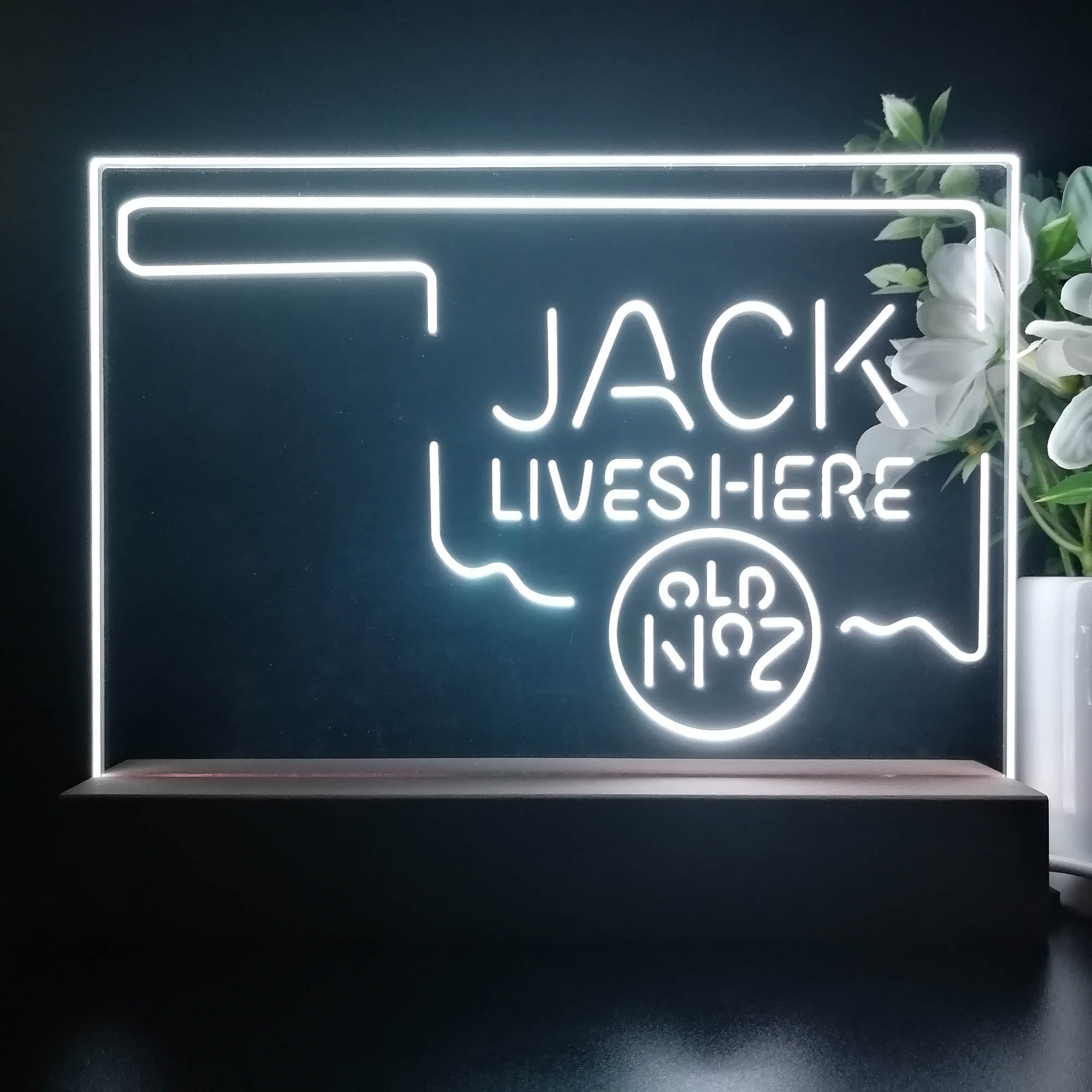 Oklahoma Jack Lives Here Neon Sign Pub Bar Lamp