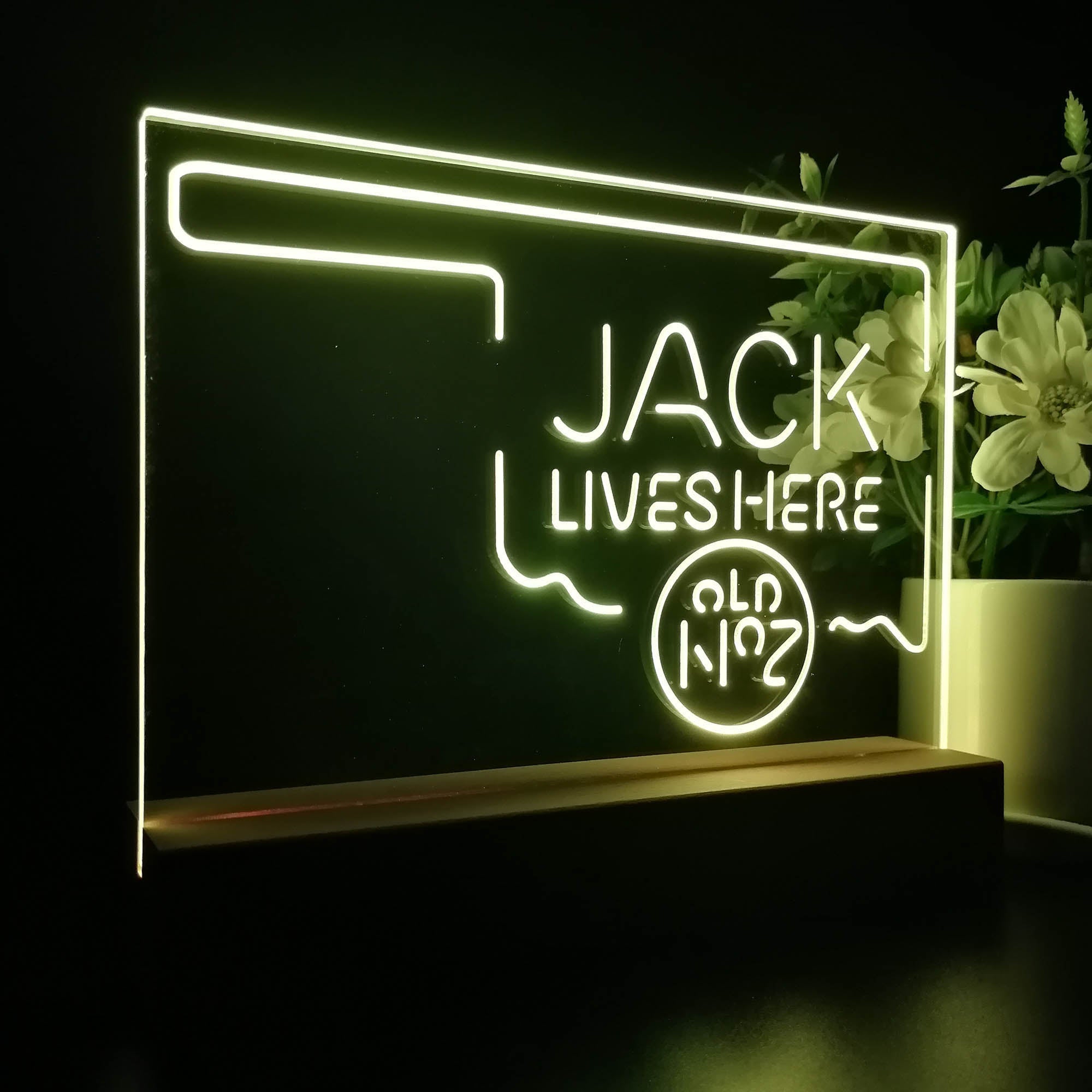 Oklahoma Jack Lives Here Neon Sign Pub Bar Lamp