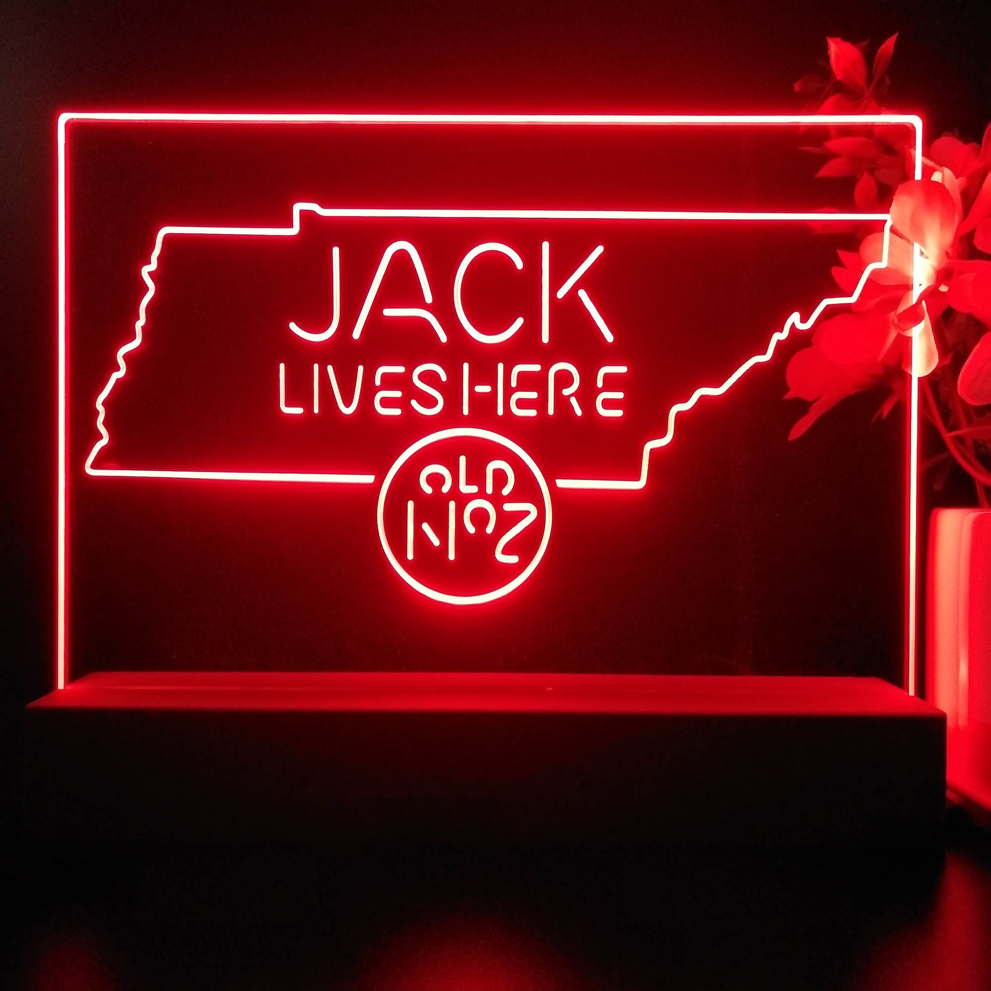Tennessee Jack Lives Here Neon Sign Pub Bar Lamp