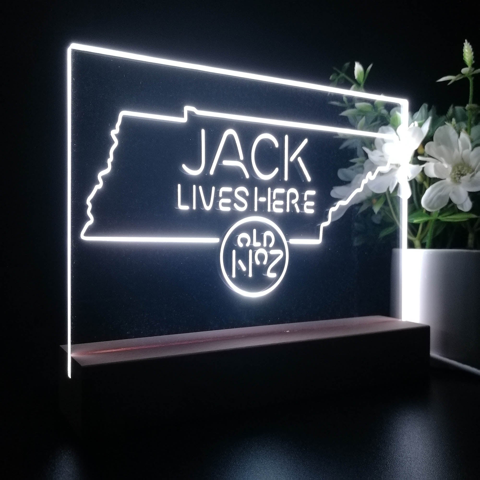 Tennessee Jack Lives Here Neon Sign Pub Bar Lamp