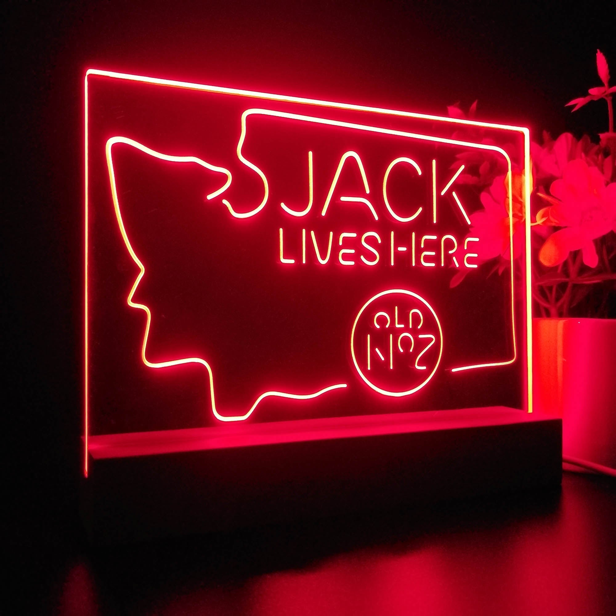 Washington Jack Daniels Neon Sign Pub Bar Lamp