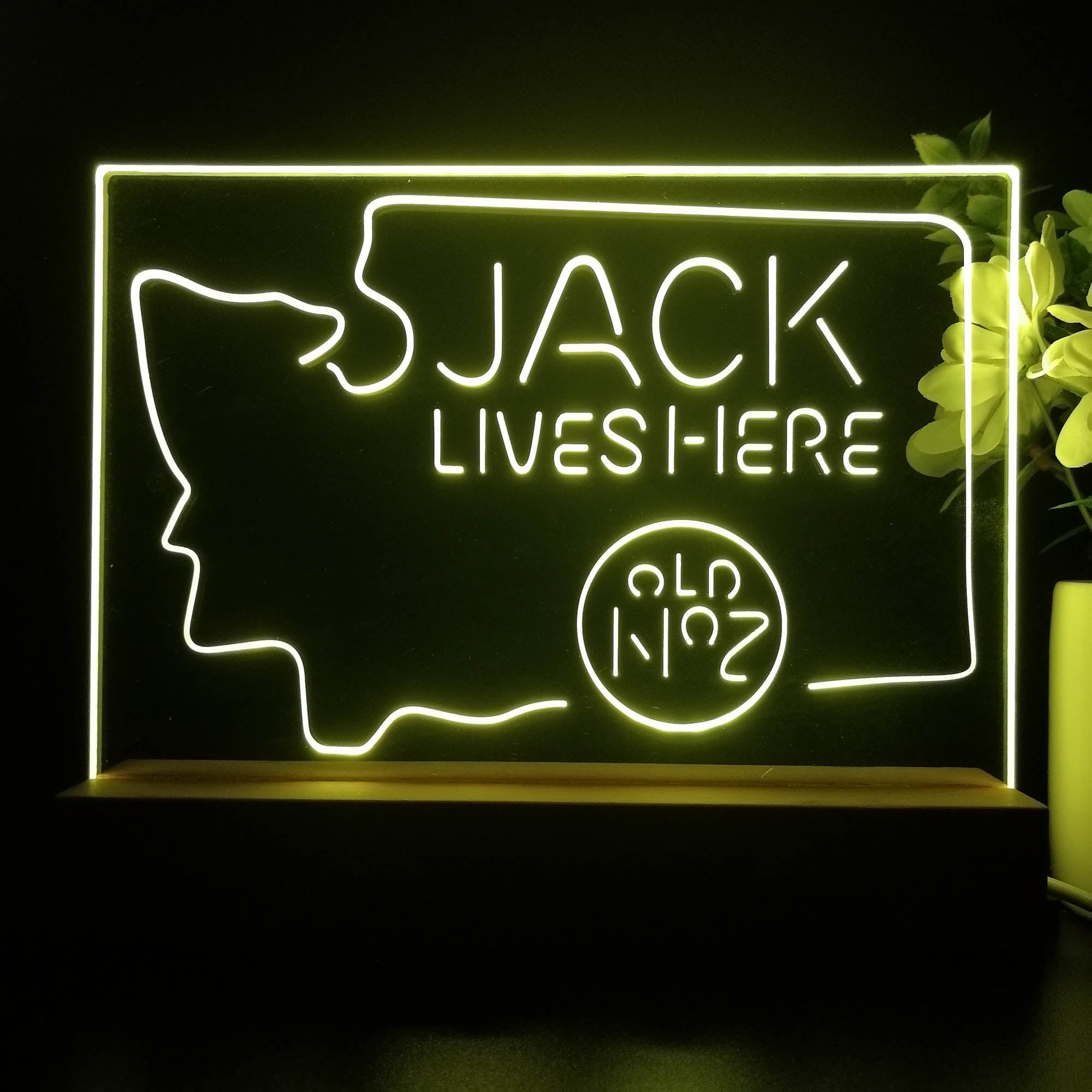 Washington Jack Daniels Neon Sign Pub Bar Lamp