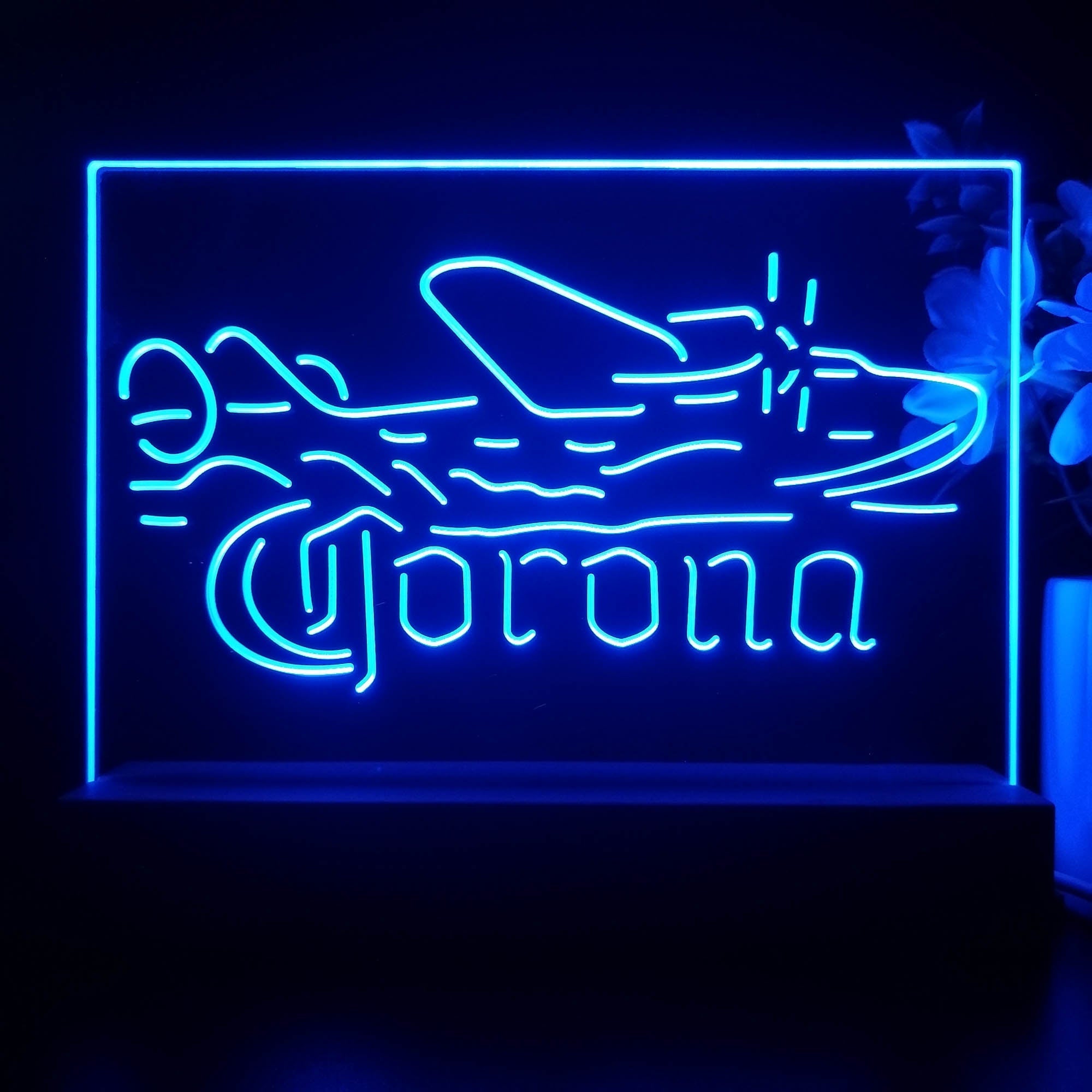 Corona Seaplane Hydroplane Neon Sign Pub Bar Lamp