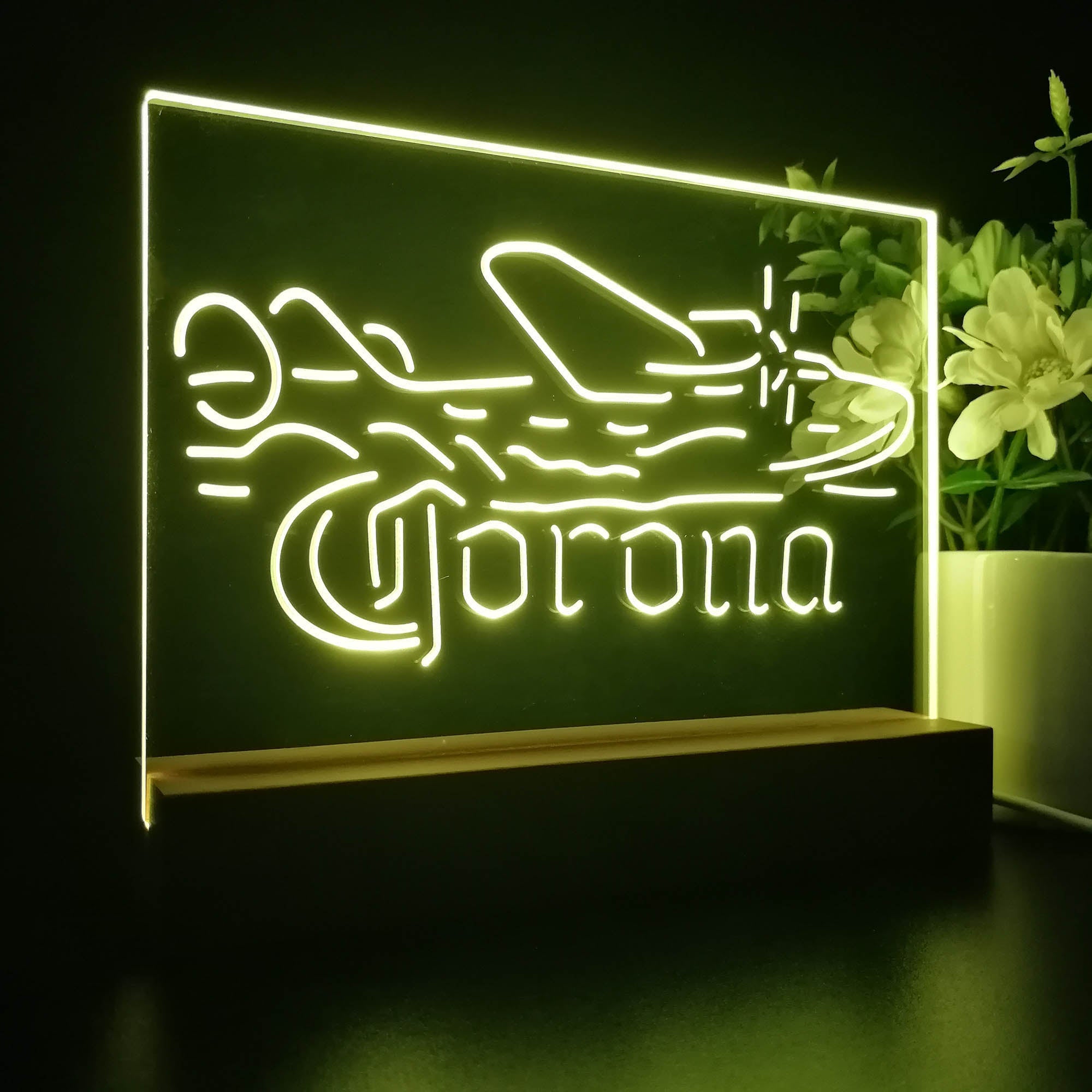 Corona Seaplane Hydroplane Neon Sign Pub Bar Lamp