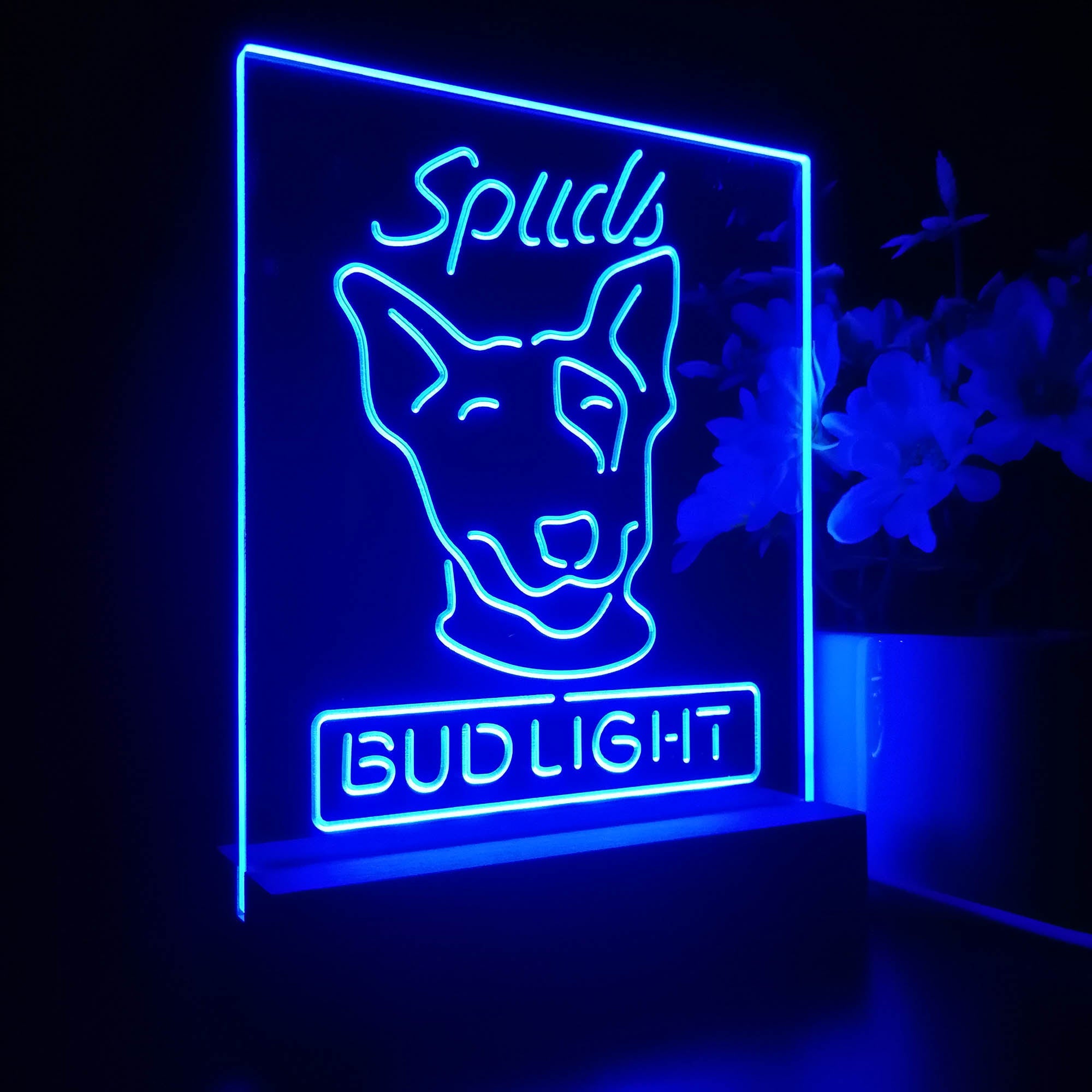 Spuds Mackenzie Bud Light Neon Pub Bar Lamp
