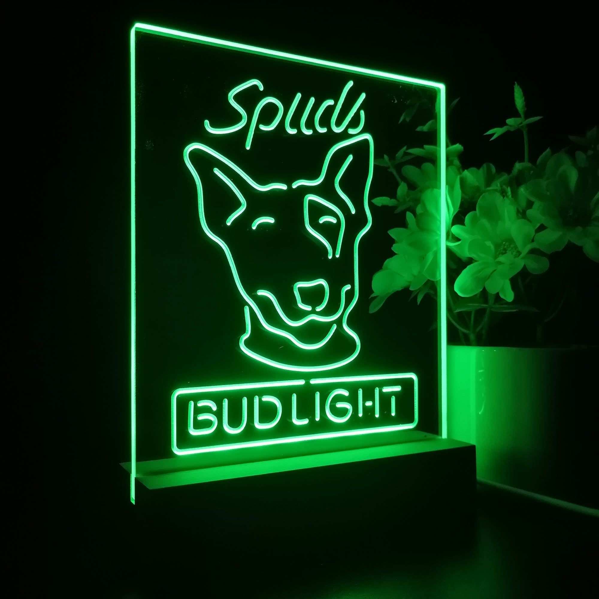 Spuds Mackenzie Bud Light Neon Pub Bar Lamp