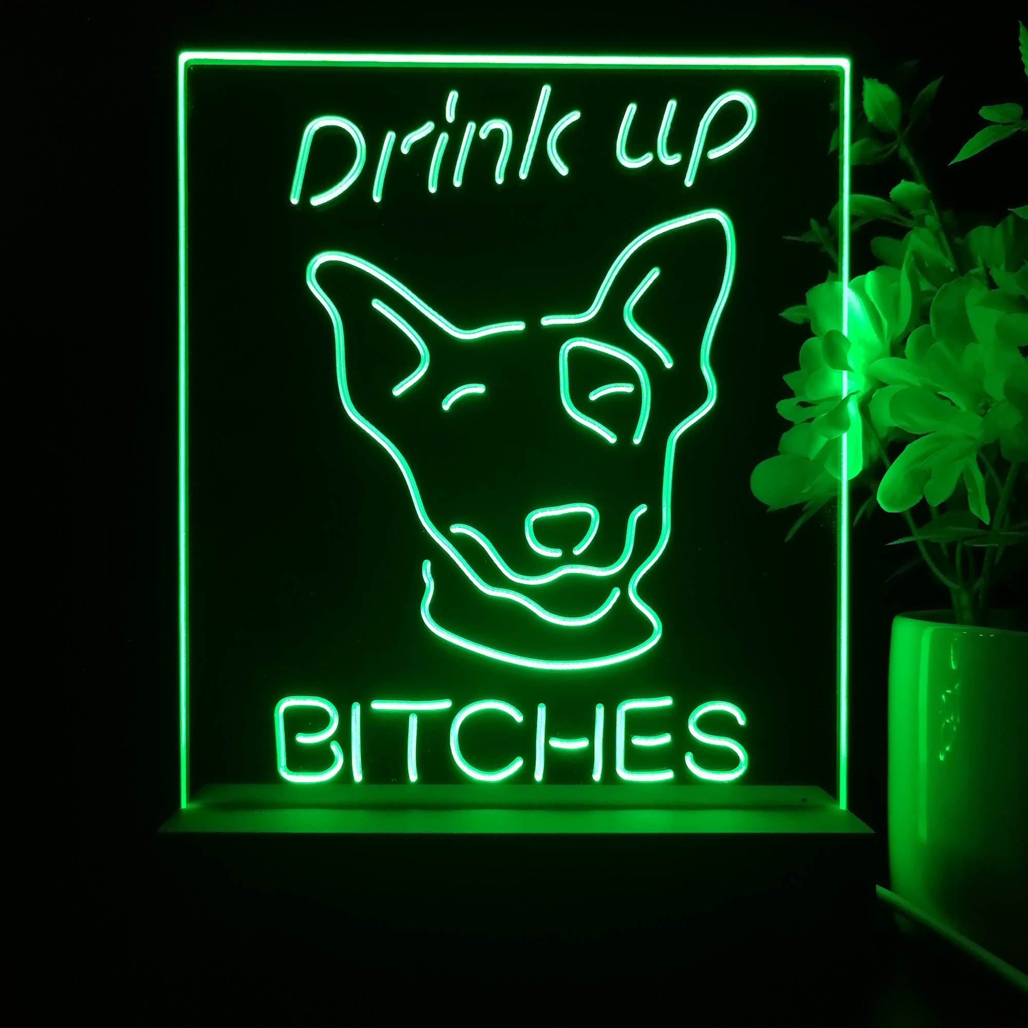 Bud Light Drink Up Mackenzie Night Light Neon Pub Bar Lamp
