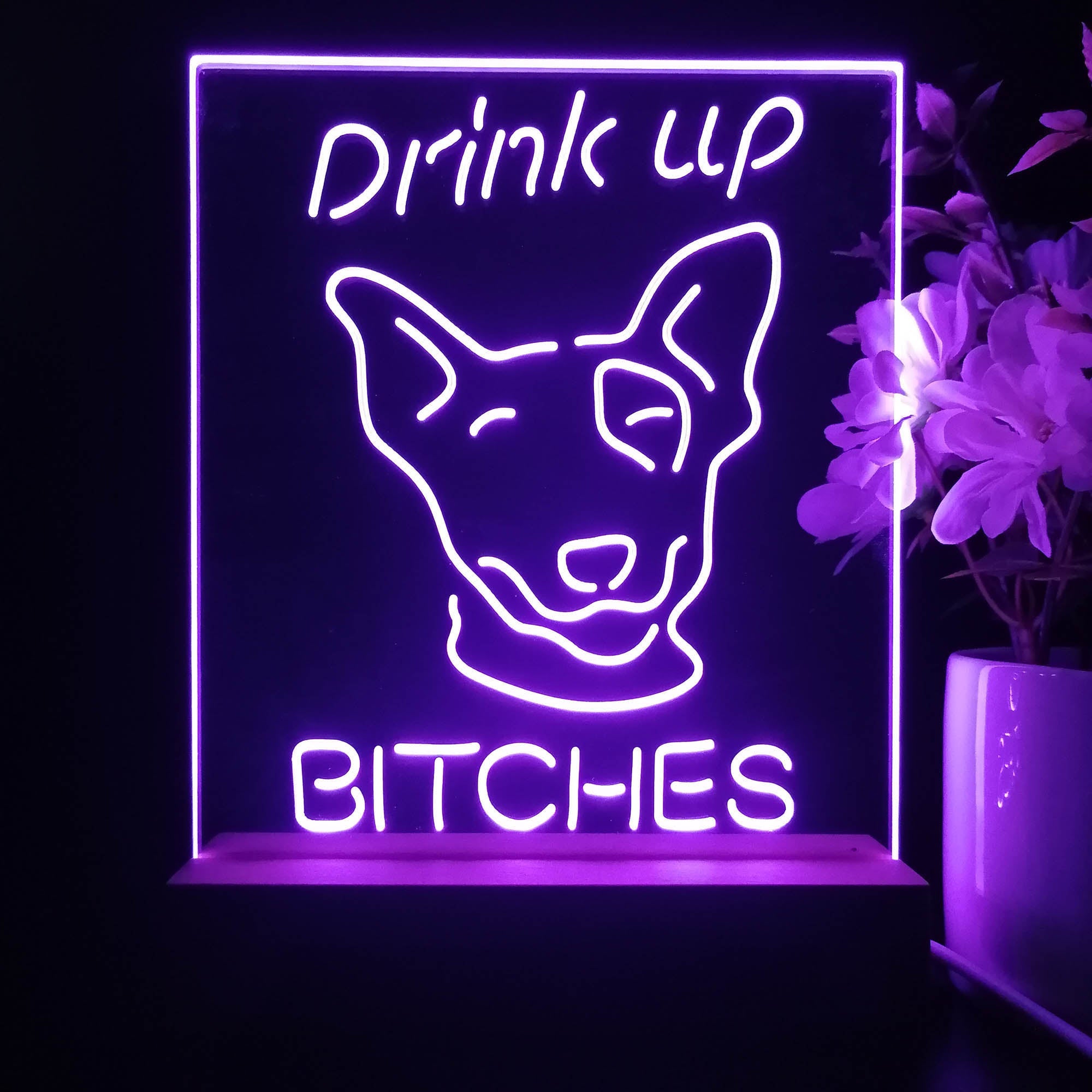 Bud Light Drink Up Mackenzie Night Light Neon Pub Bar Lamp