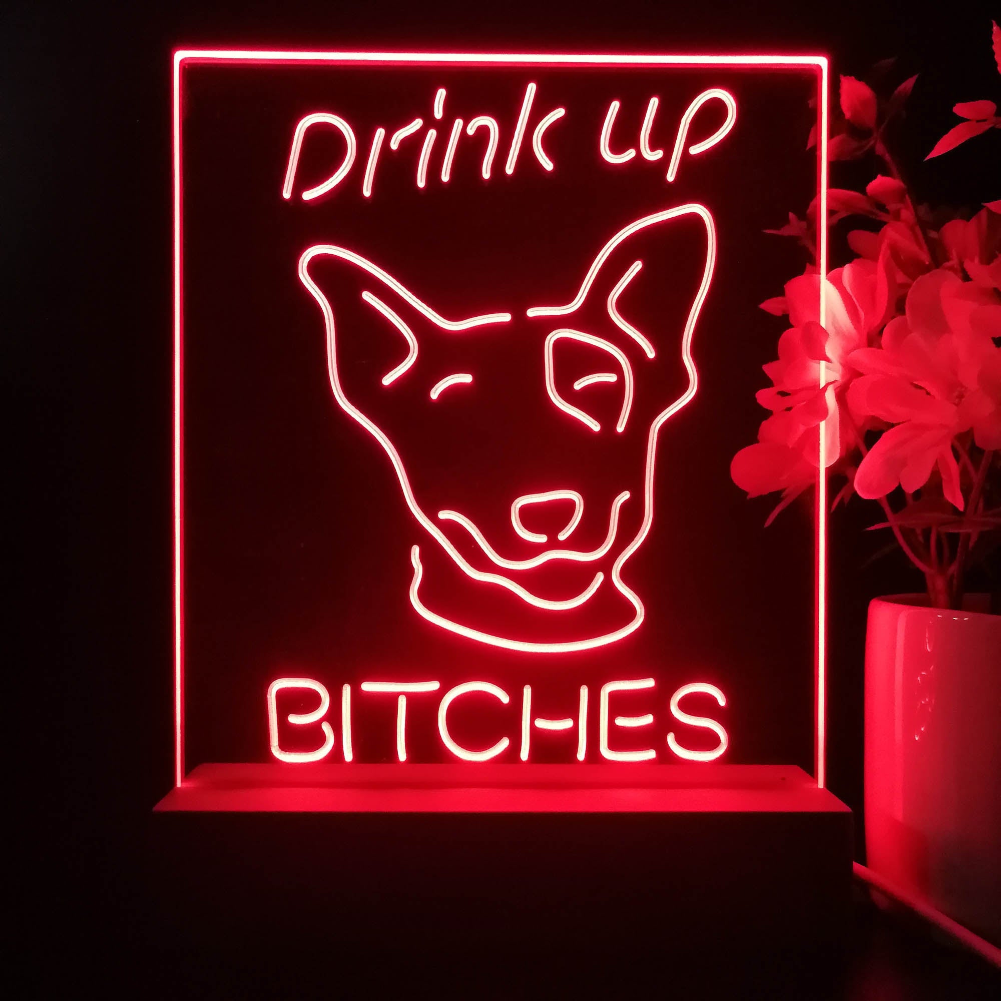 Bud Light Drink Up Mackenzie Night Light Neon Pub Bar Lamp