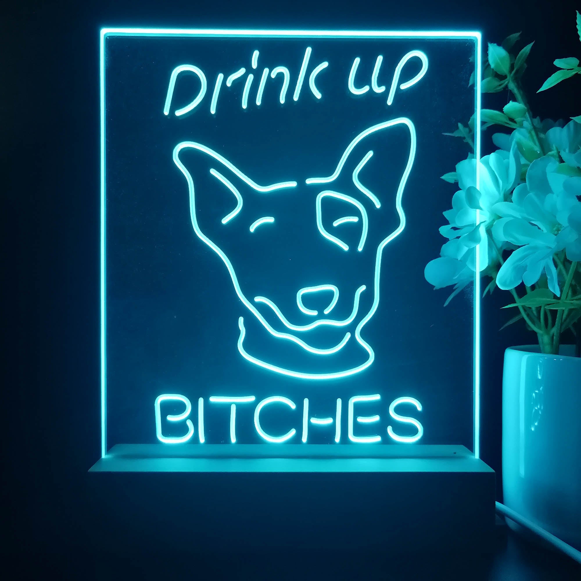 Bud Light Drink Up Mackenzie Night Light Neon Pub Bar Lamp