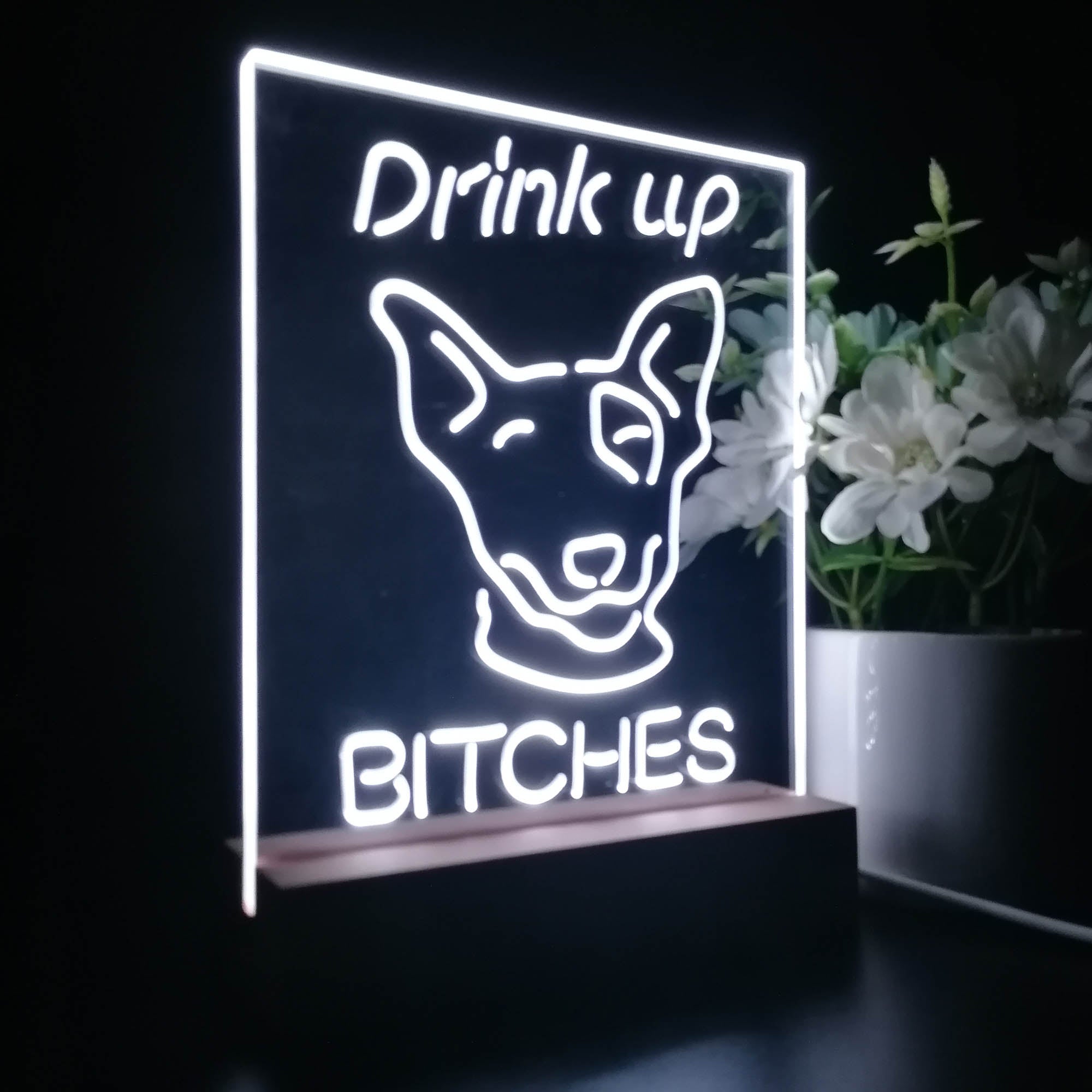 Bud Light Drink Up Mackenzie Night Light Neon Pub Bar Lamp