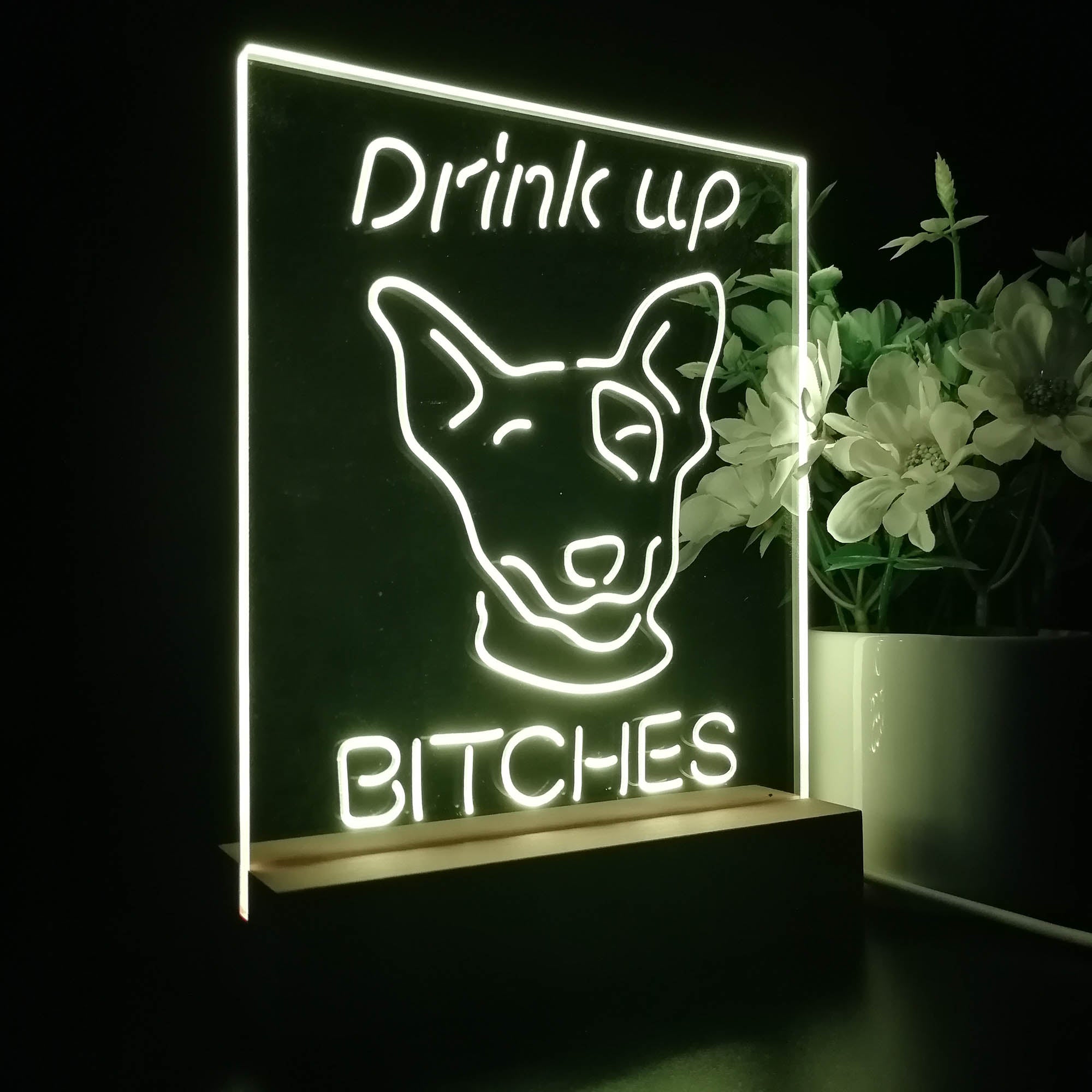 Bud Light Drink Up Mackenzie Night Light Neon Pub Bar Lamp