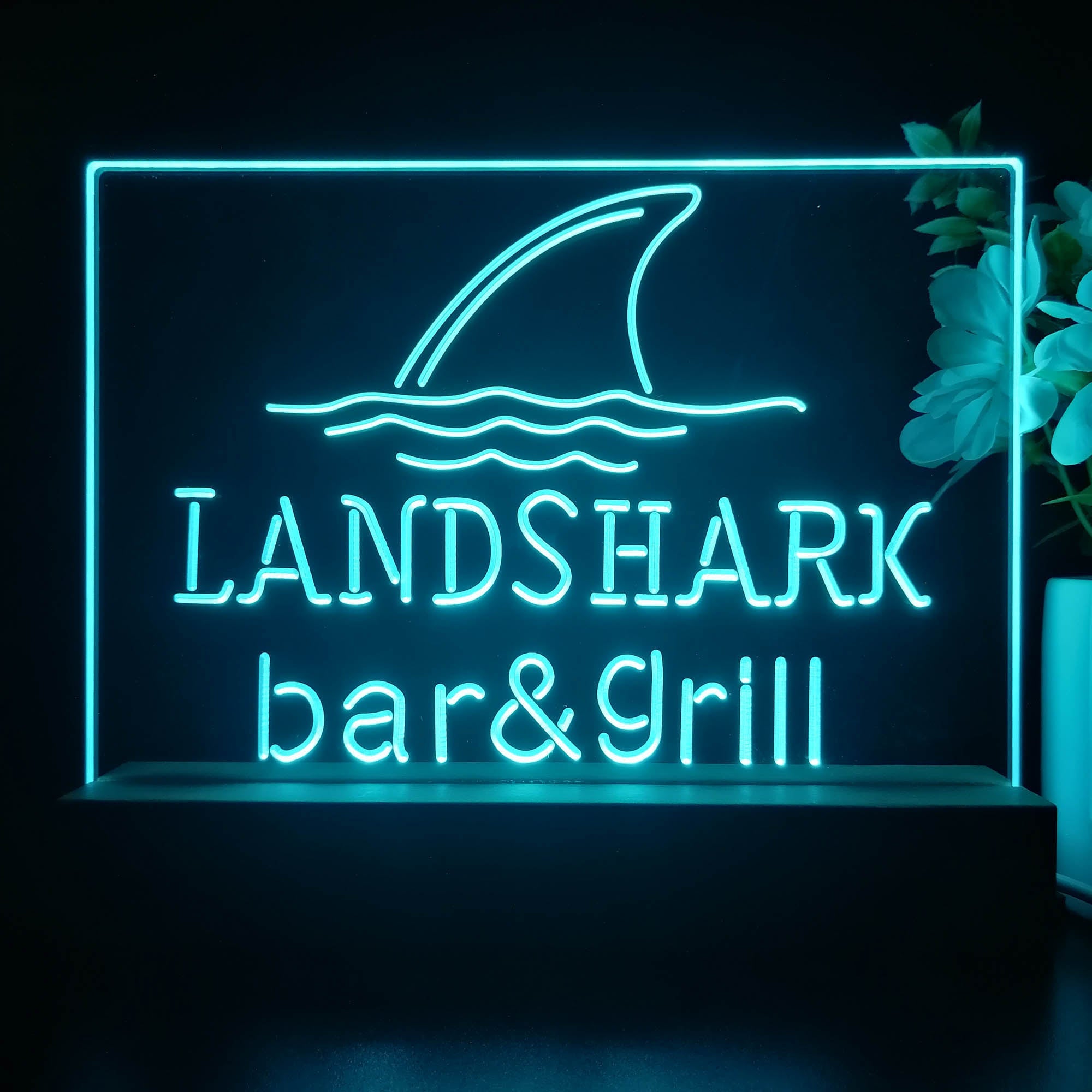 Landshark Bar and Grill Neon Sign Pub Bar Lamp
