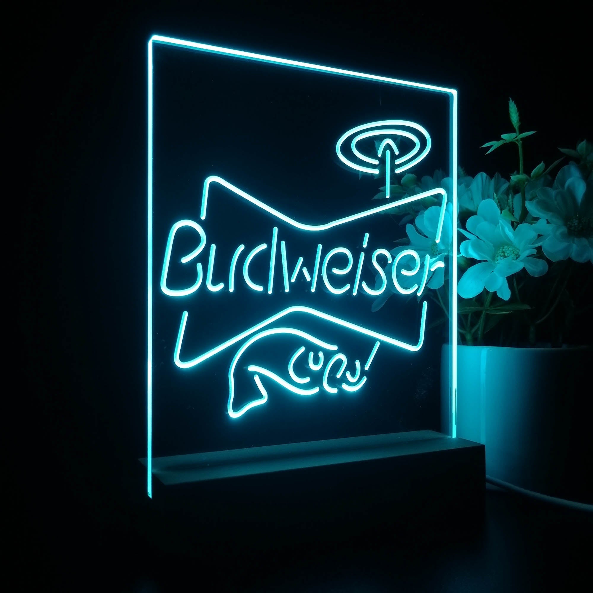 Budweiser Fish 3D Illusion Night Light Desk Lamp