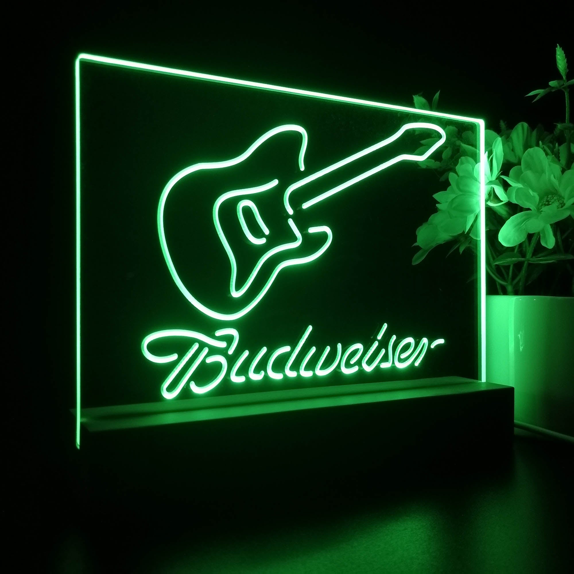 Budweiser Guitar Neon Pub Bar Sign LED Lamp | PRO LED SIGN