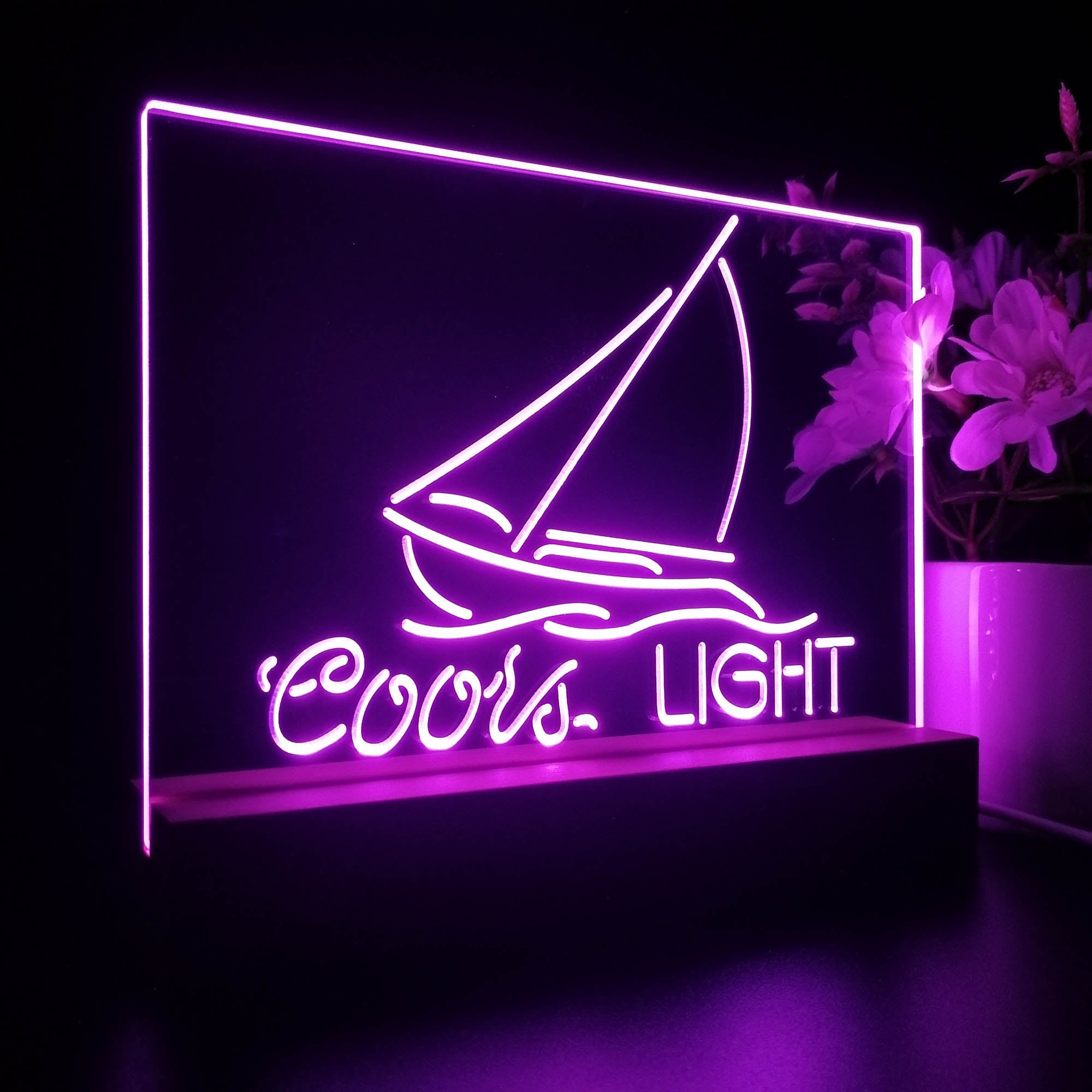 Coors Light Sailboat Neon Sign Pub Bar Lamp
