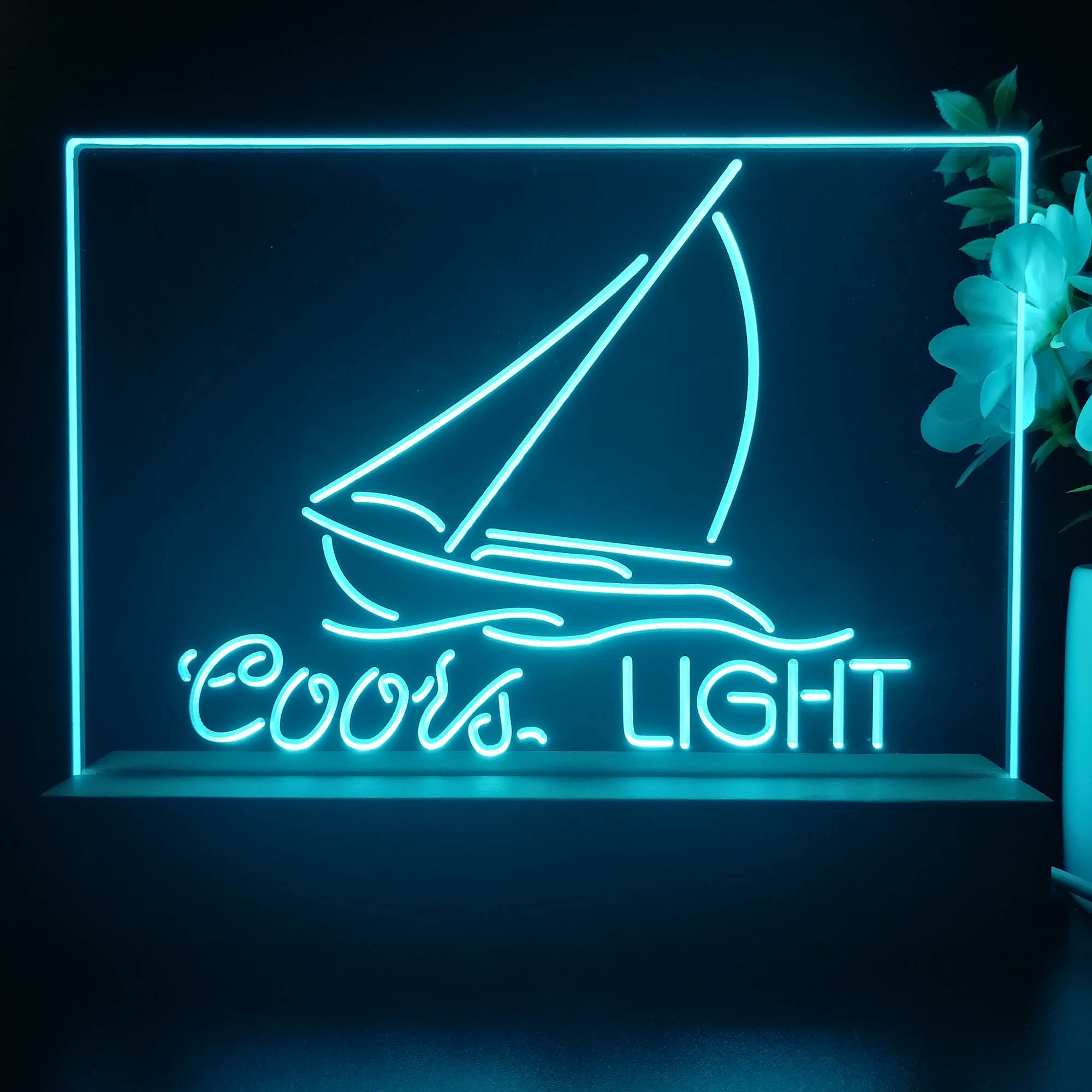 Coors Light Sailboat Neon Sign Pub Bar Lamp